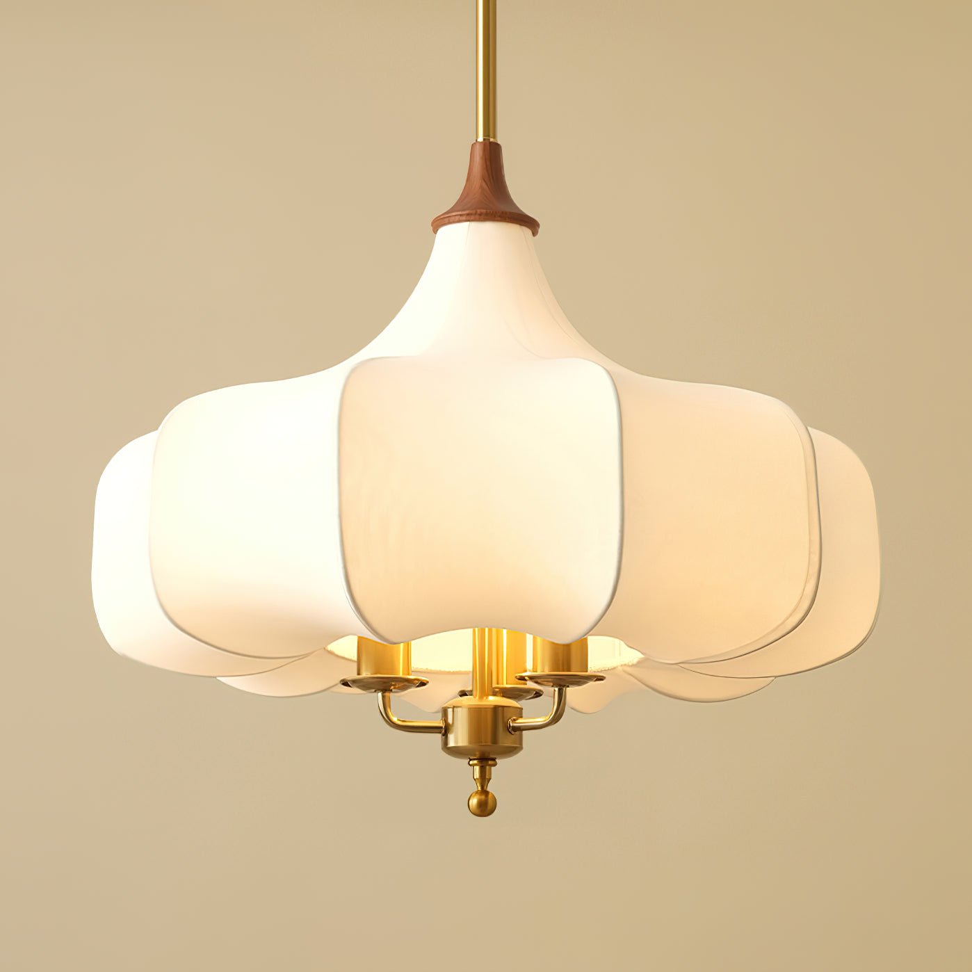Fioren Fabric & Wood Pendant Light - Letslighting