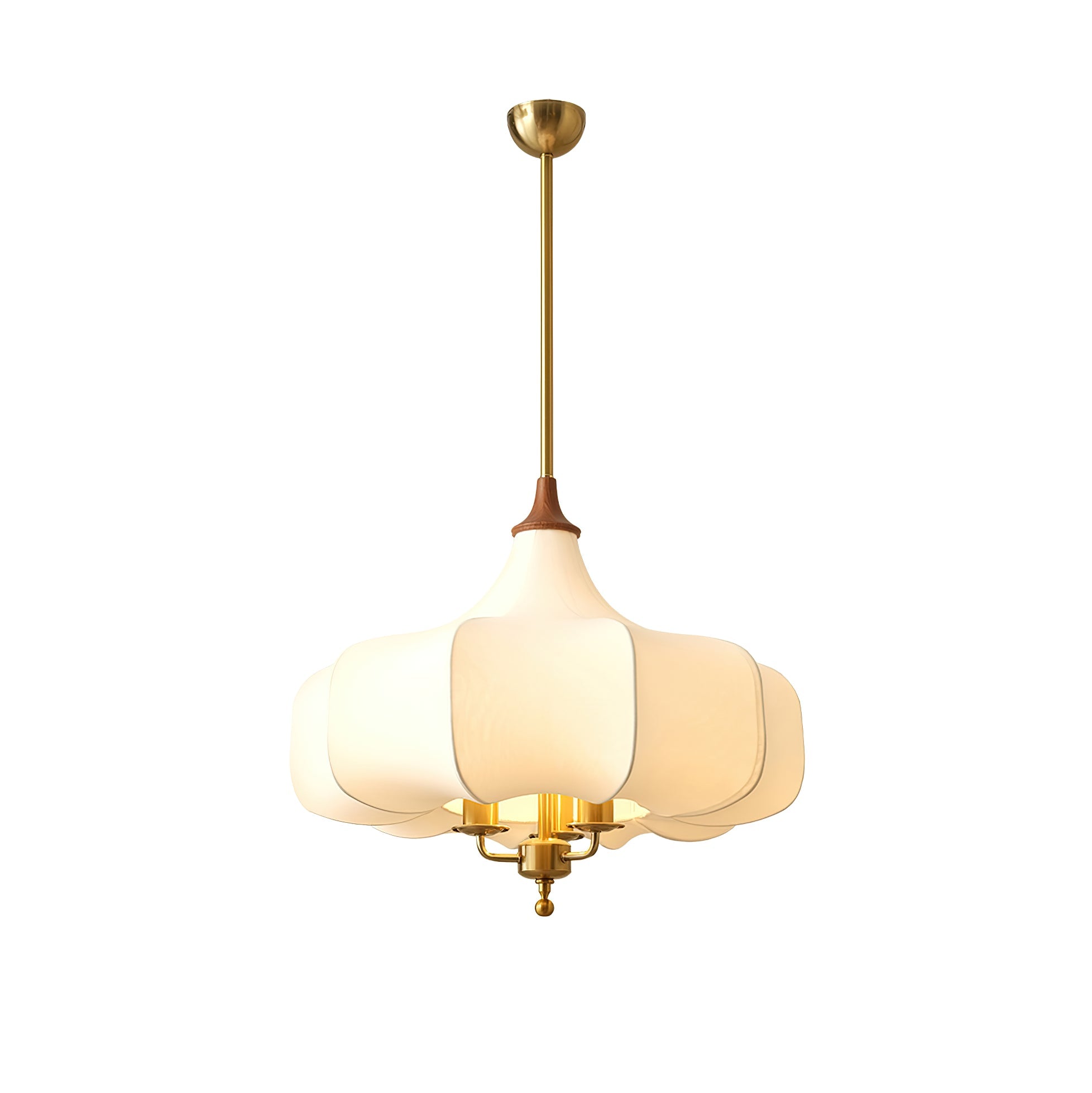 Fioren Fabric & Wood Pendant Light - Letslighting