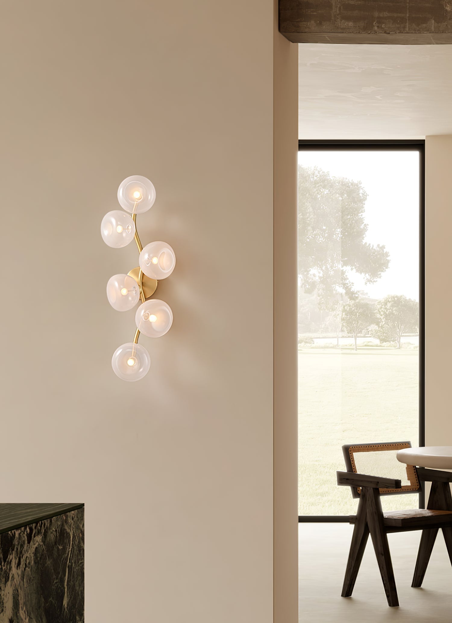 Hunter Wall Lamp Vine Nordic Art Glass - Letslighting