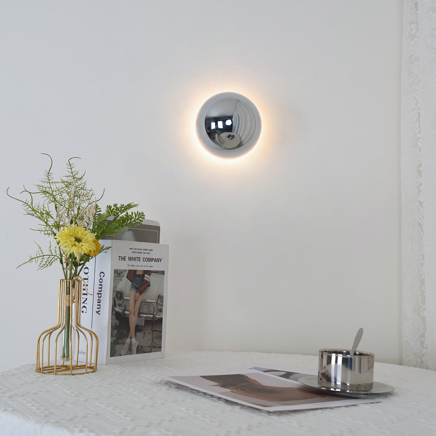 Louisa Modern Minimalist Sphere Sconce Wall Lamp - Letslighting