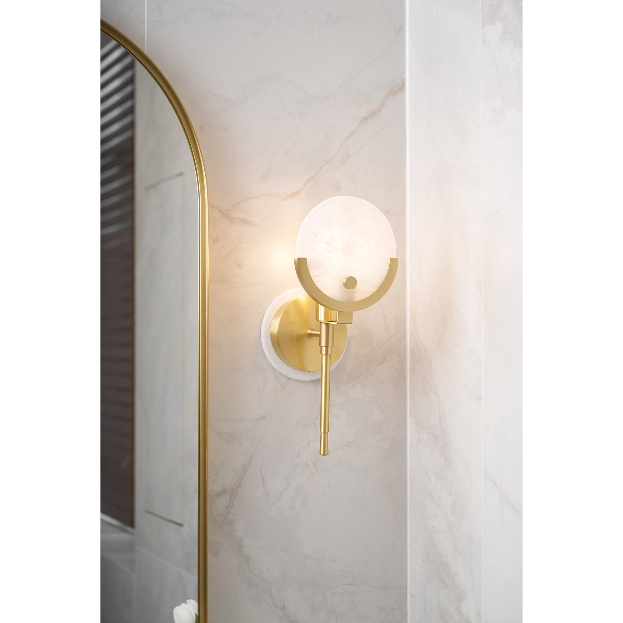 Zavarara Sphere Alabaster Wall Light - Blowlighting