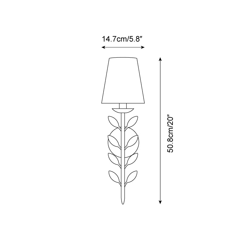 Evoque Gold Leaf Wall Sconce