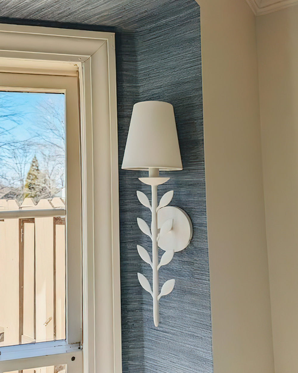 Evoque Gold Leaf Wall Sconce