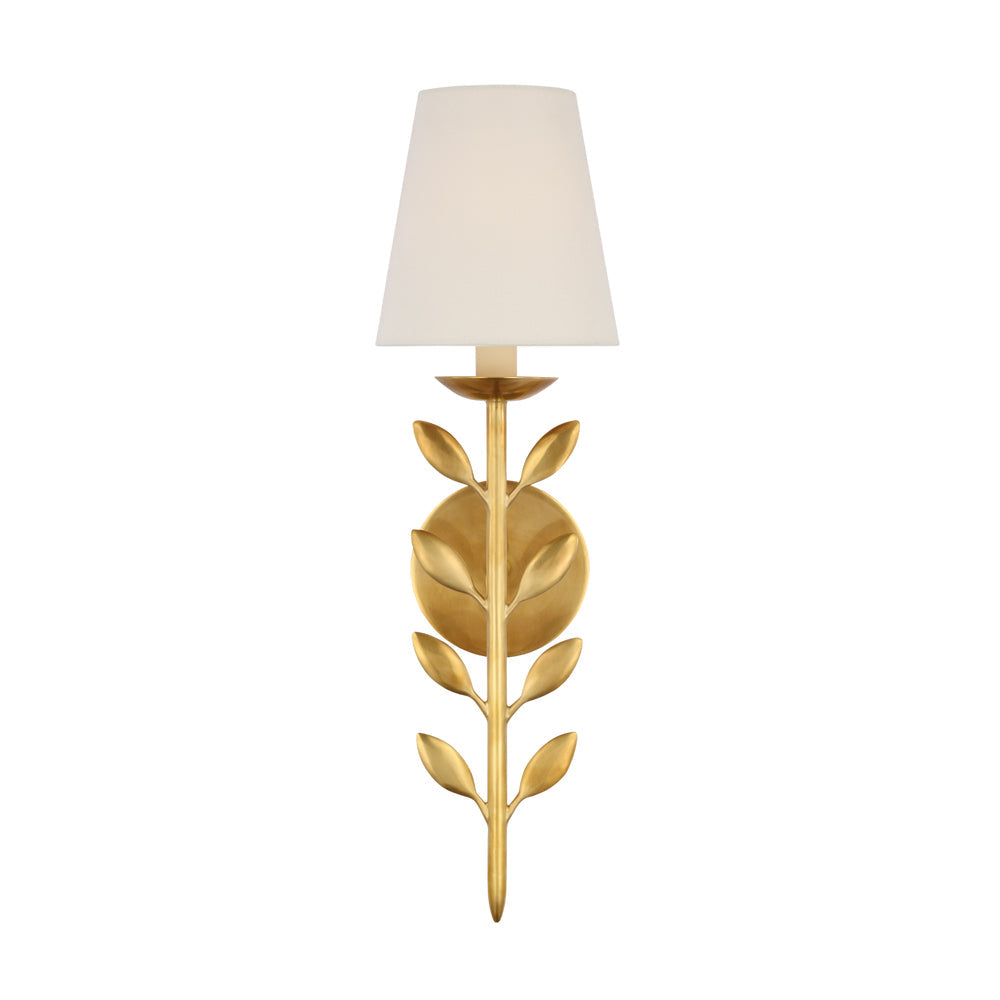 Evoque Gold Leaf Wall Sconce