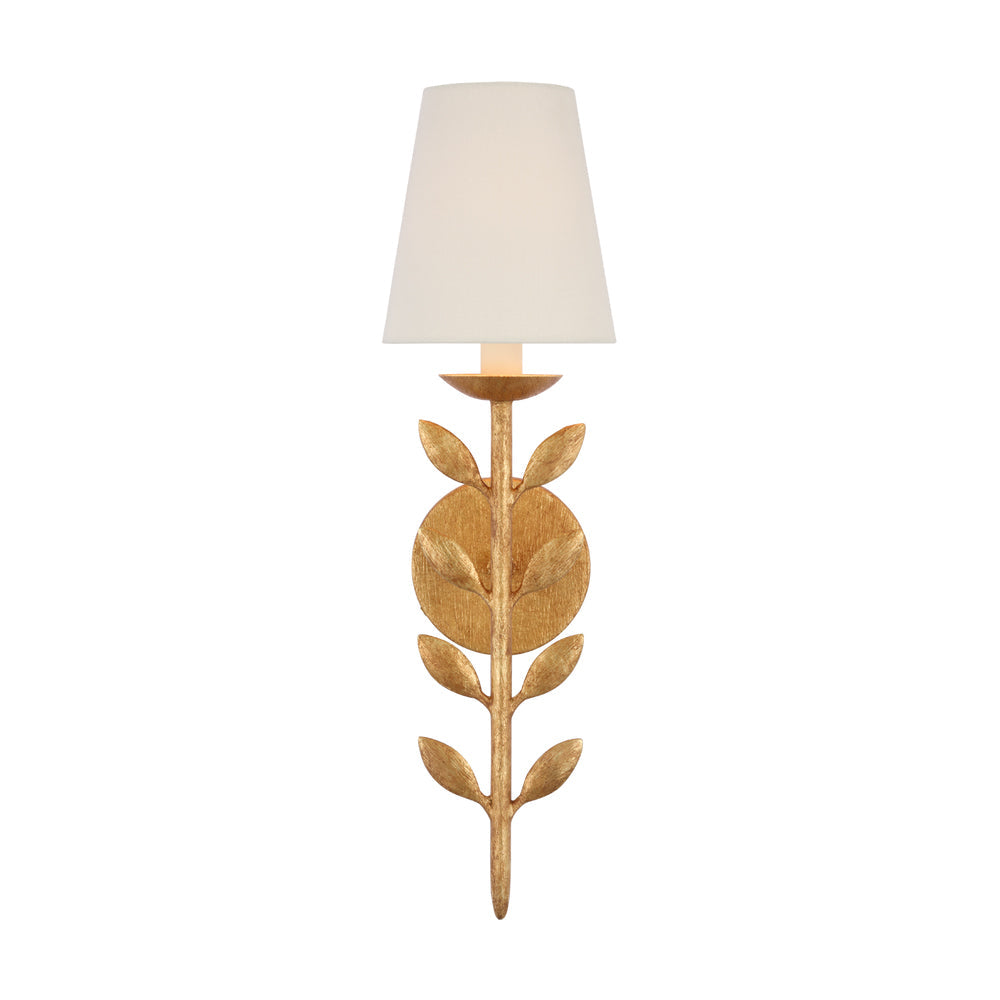 Evoque Gold Leaf Wall Sconce
