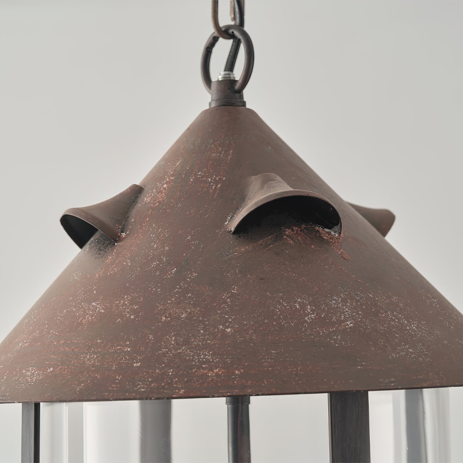 Tinduvyh Vintage Industrial Metal Glass Lantern Pendant Lamp - Letslighting
