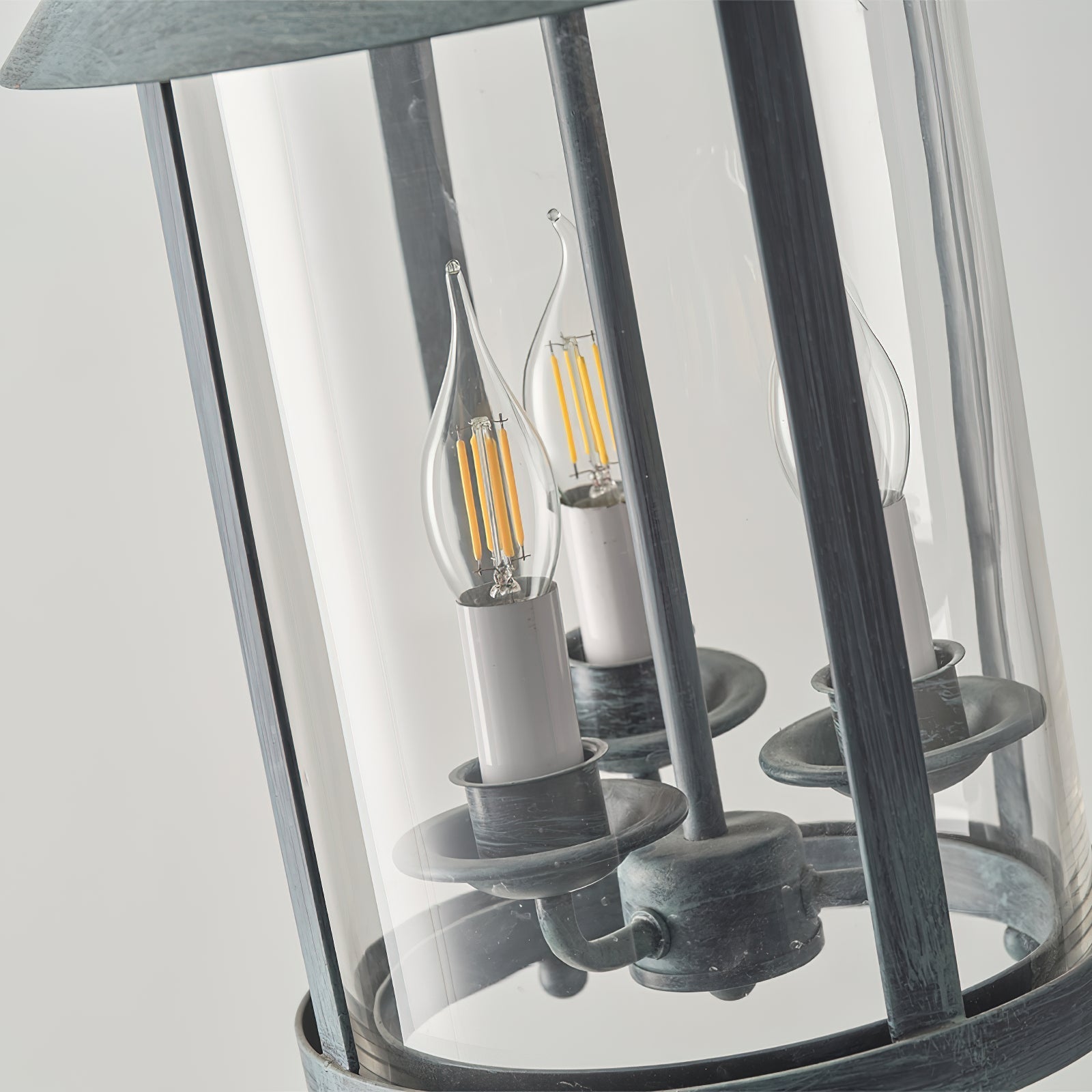 Tinduvyh Vintage Industrial Metal Glass Lantern Pendant Lamp - Letslighting