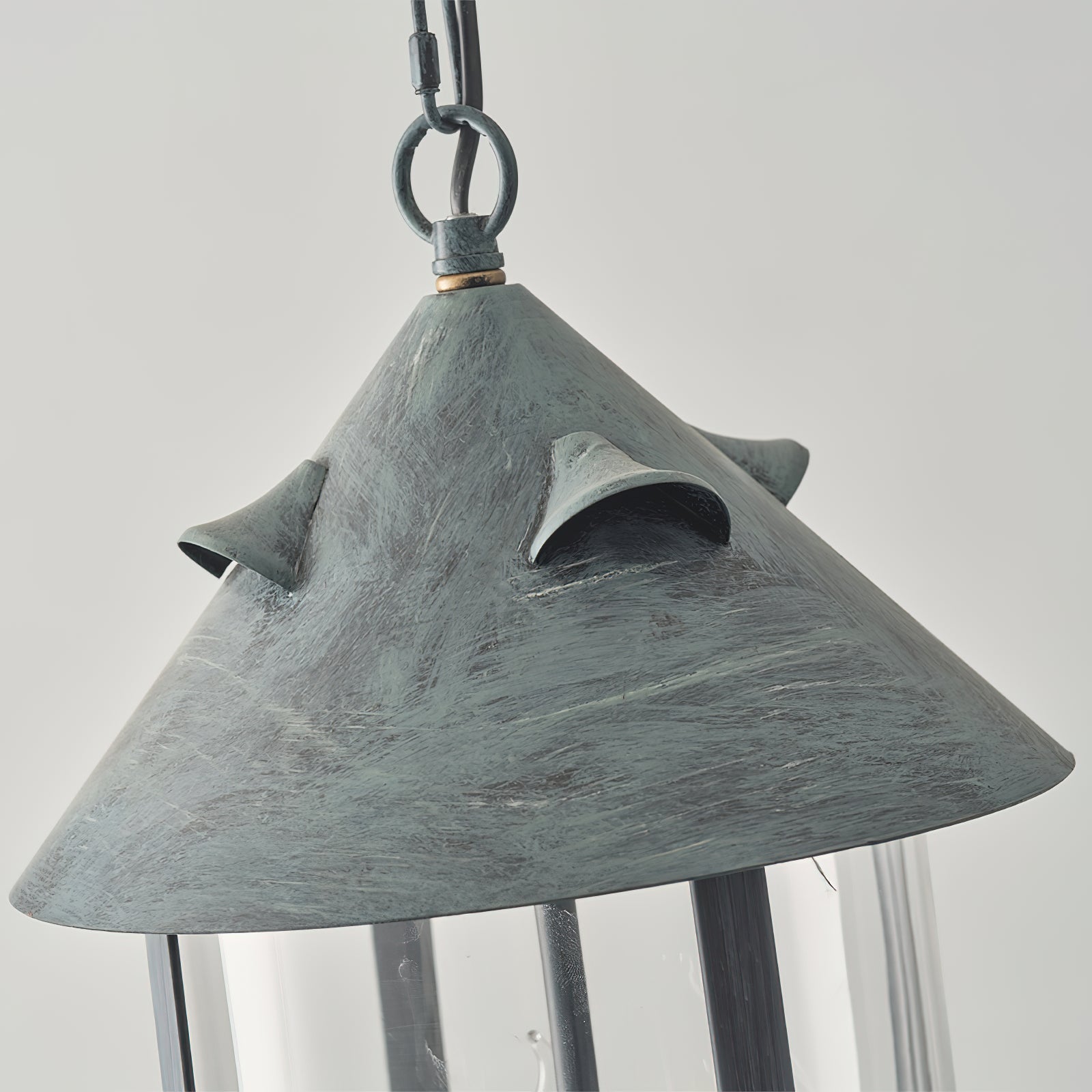 Tinduvyh Vintage Industrial Metal Glass Lantern Pendant Lamp - Letslighting