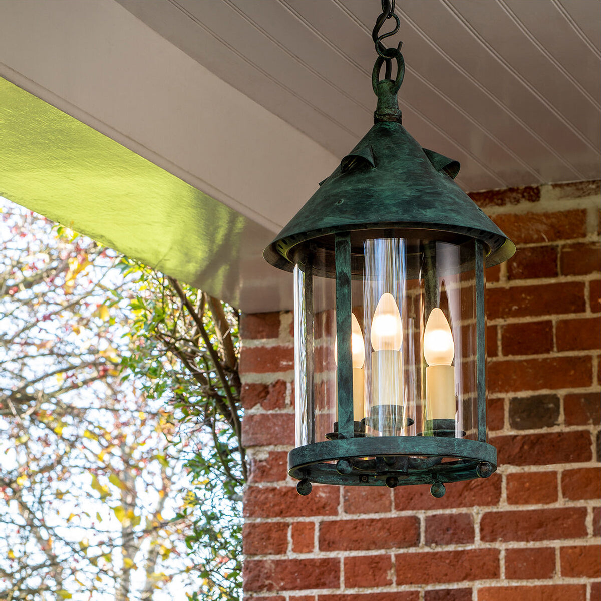Tinduvyh Vintage Industrial Metal Glass Lantern Pendant Lamp - Letslighting