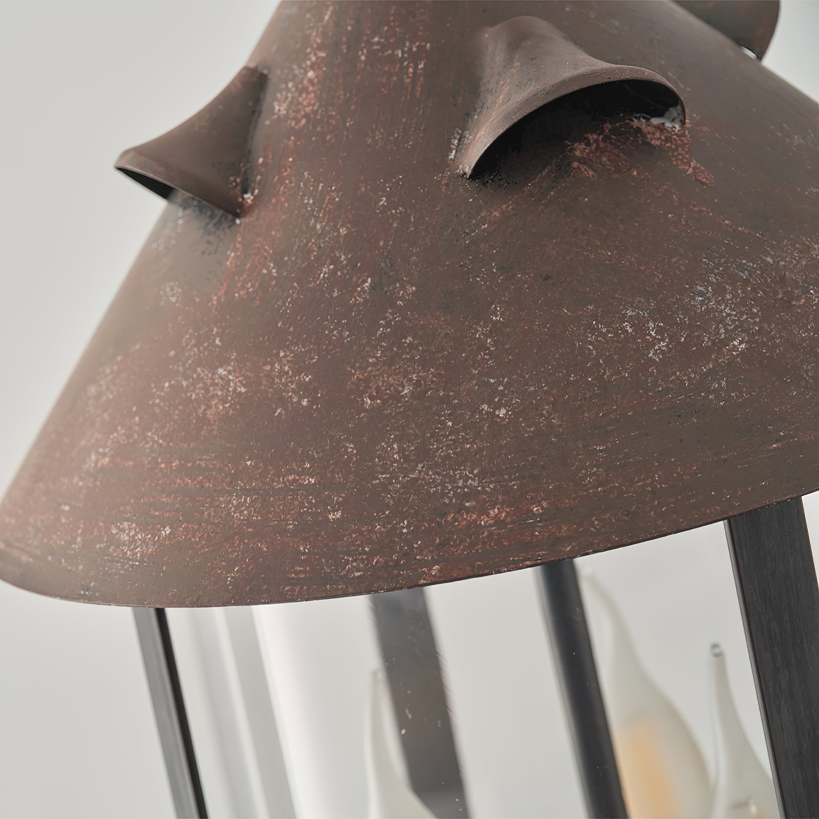 Tinduvyh Vintage Industrial Metal Glass Lantern Pendant Lamp - Letslighting