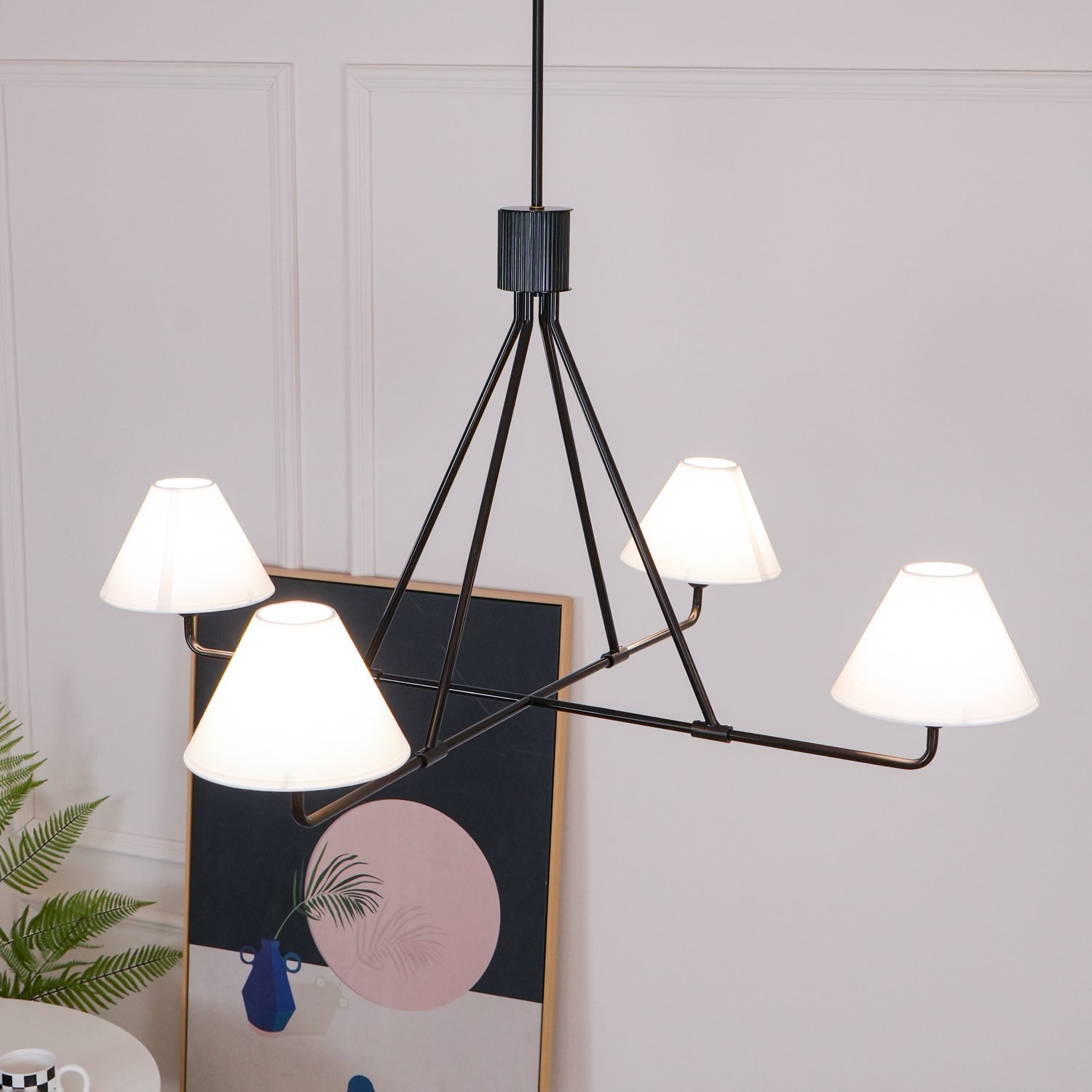 Aurora Chandelier Cone Shade Minimalist - Letslighting