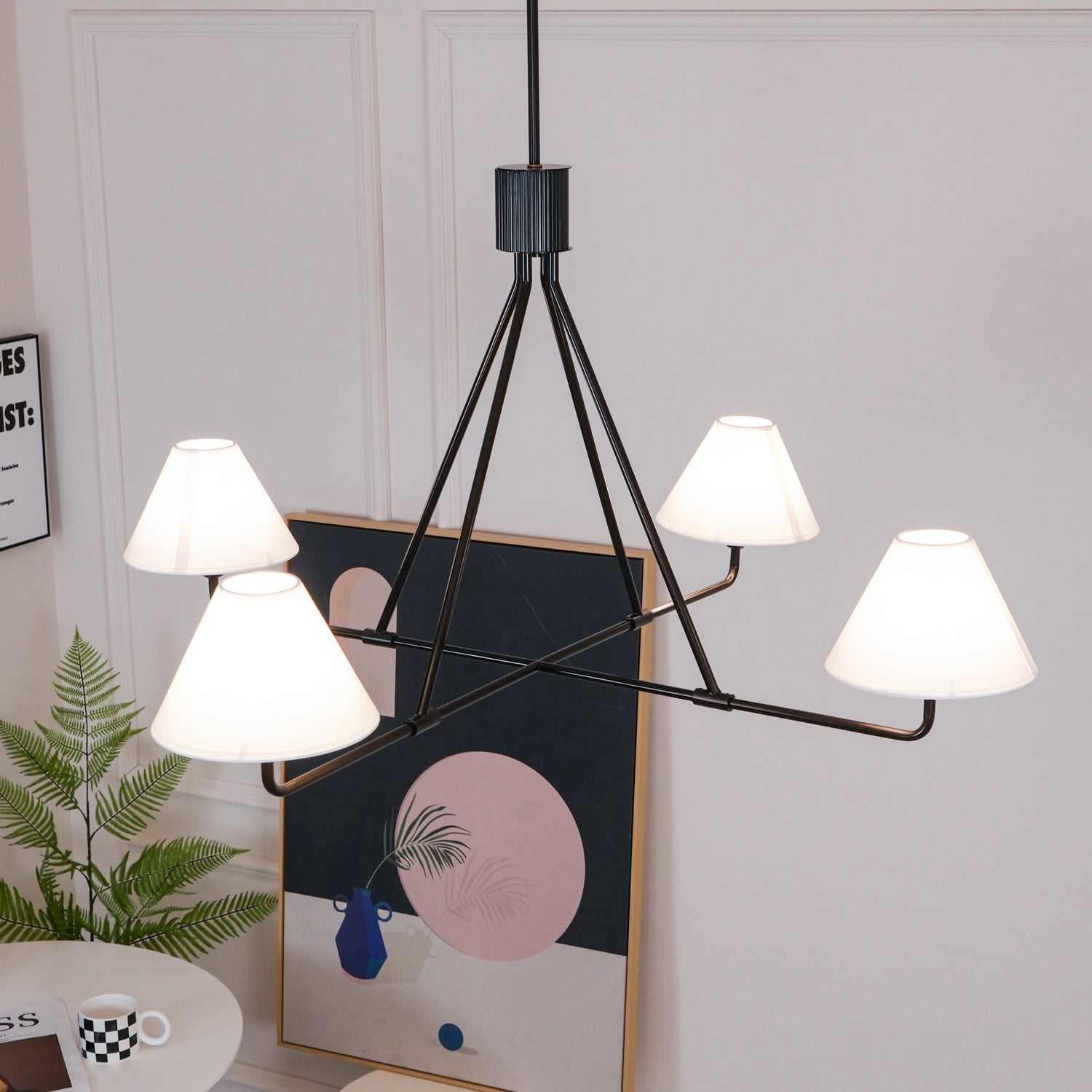 Ornuvyh Vintage Industrial Fabric Chandelier - Letslighting