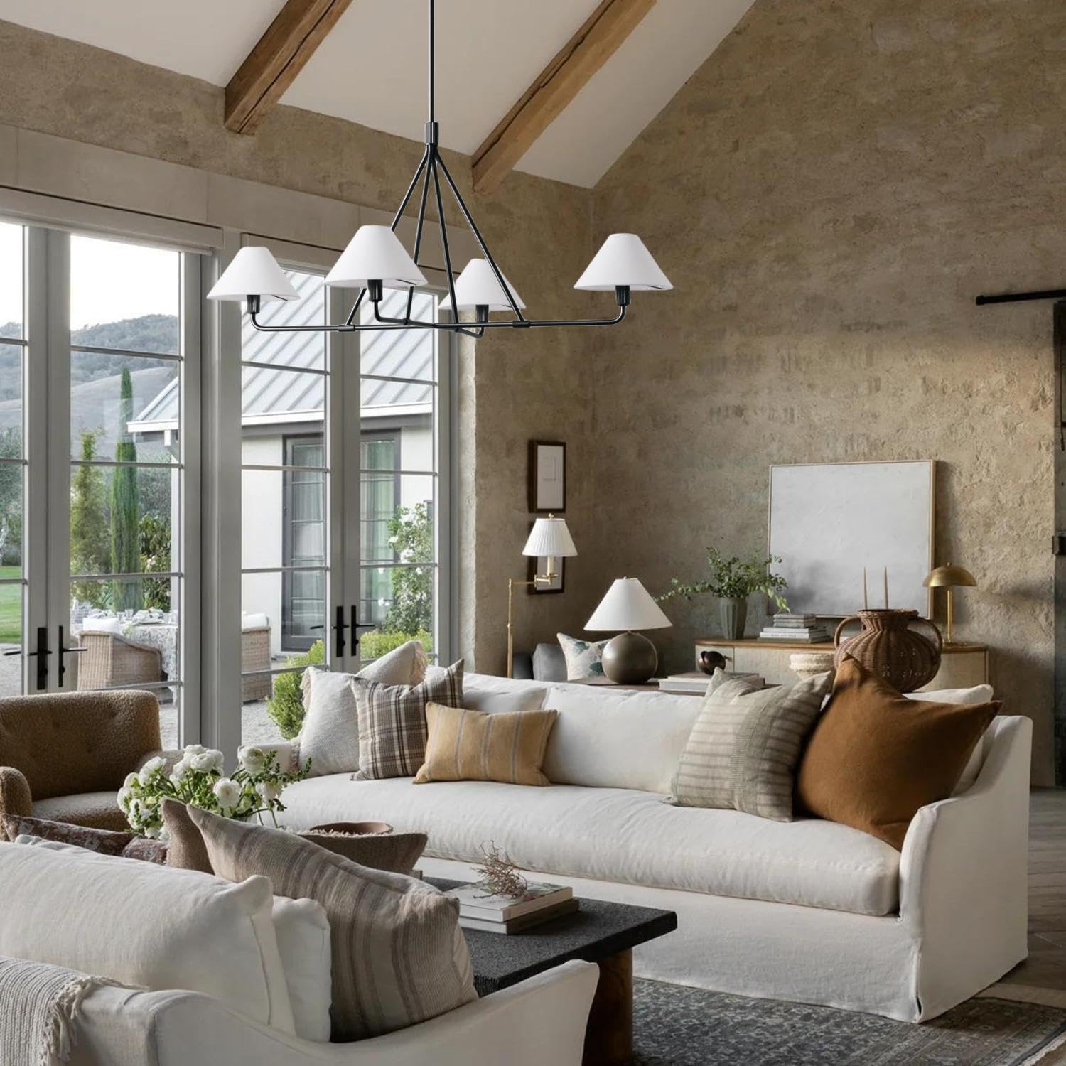 Aurora Chandelier Cone Shade Minimalist - Letslighting