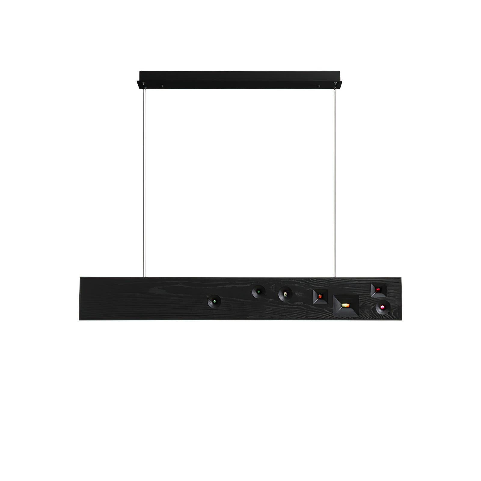 Lustra Pendant Light Wood Gemstone Linear LED - Letslighting