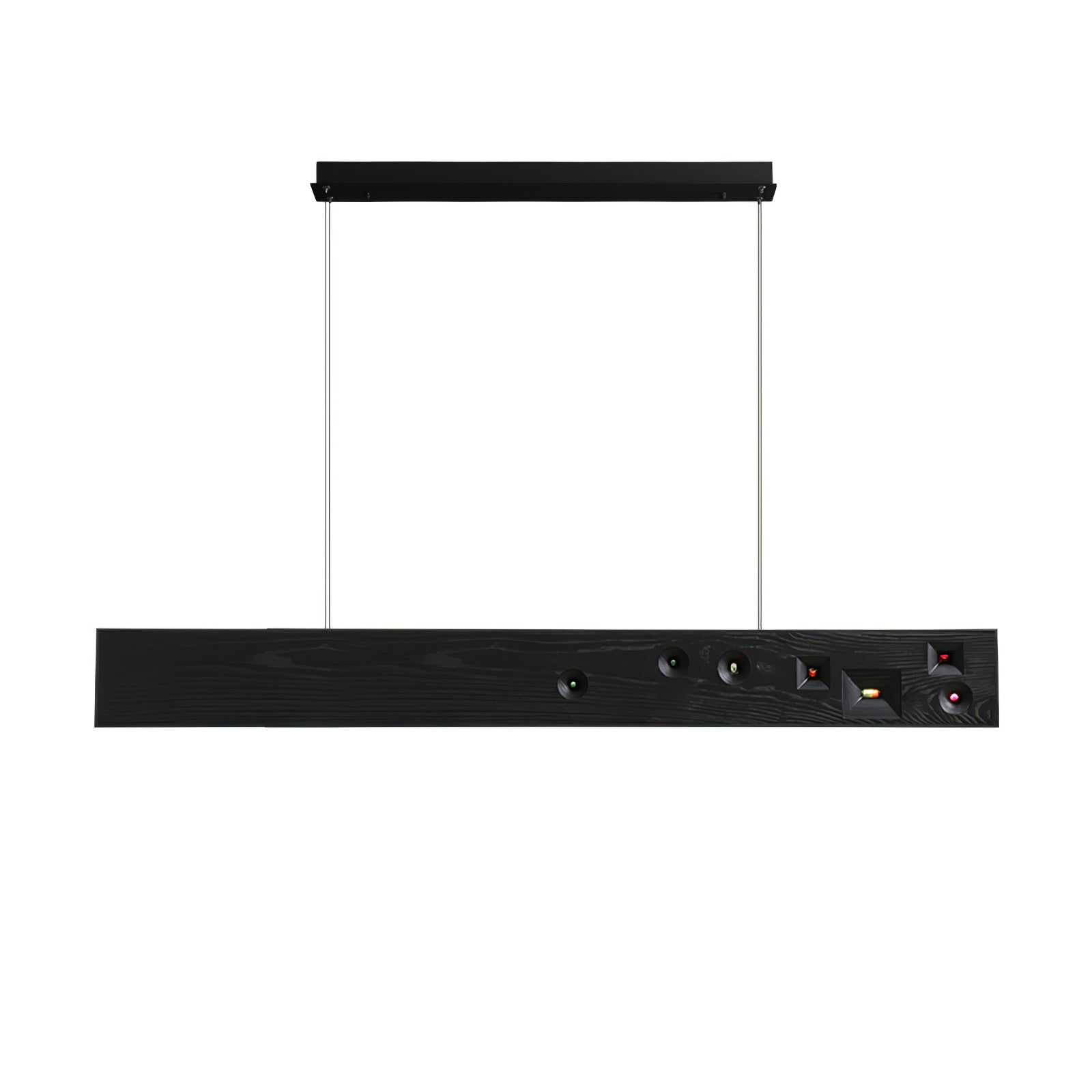 Lustra Pendant Light Wood Gemstone Linear LED - Letslighting