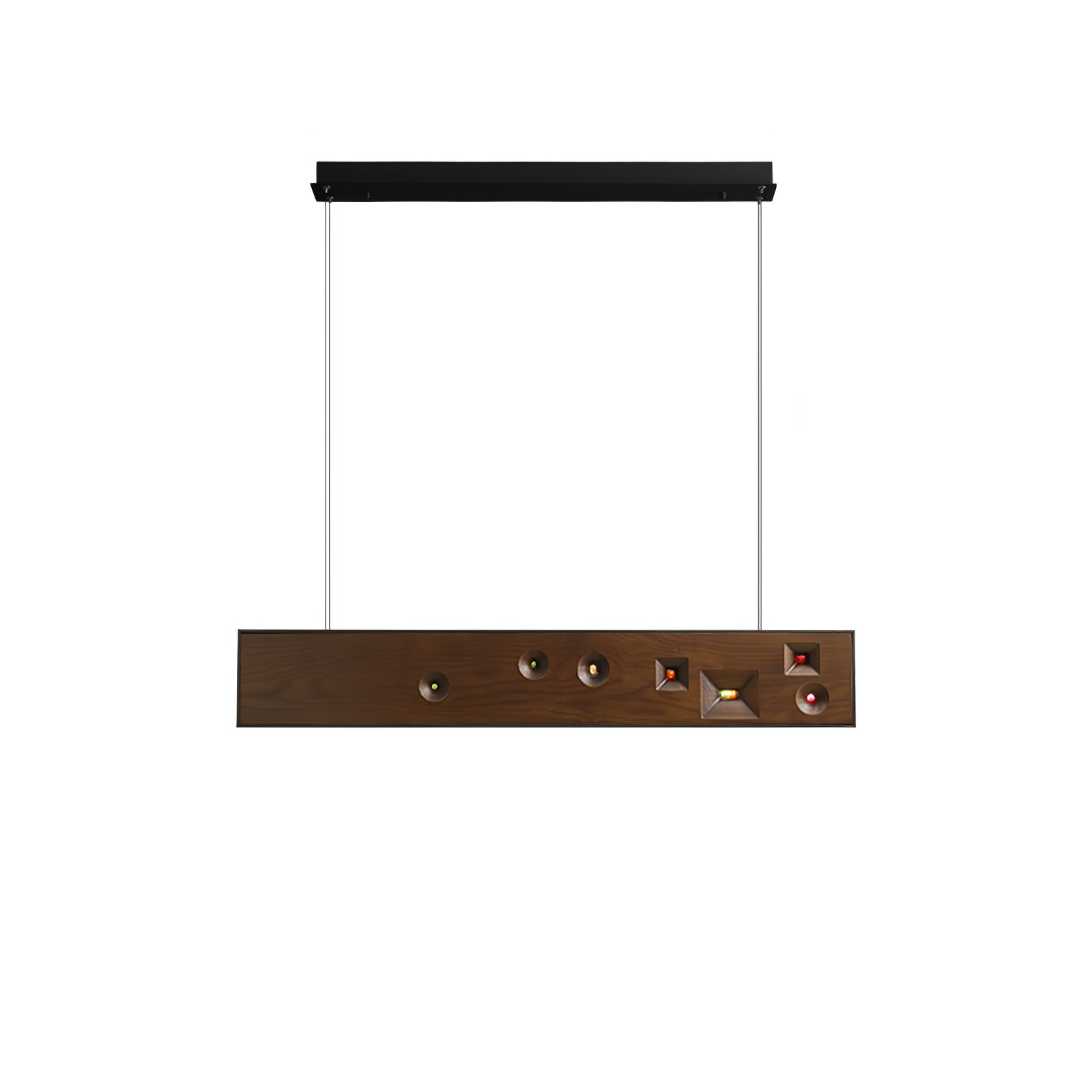 Lustra Pendant Light Wood Gemstone Linear LED - Letslighting