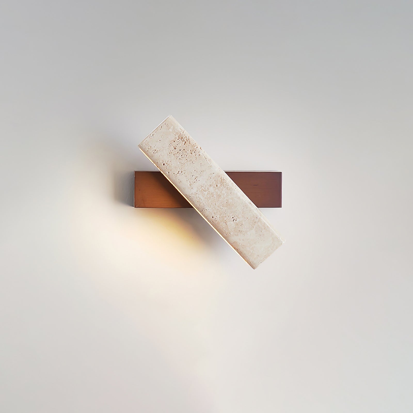 Ostruvyo Linear Walnut Travertine Wall Lamp - Letslighting