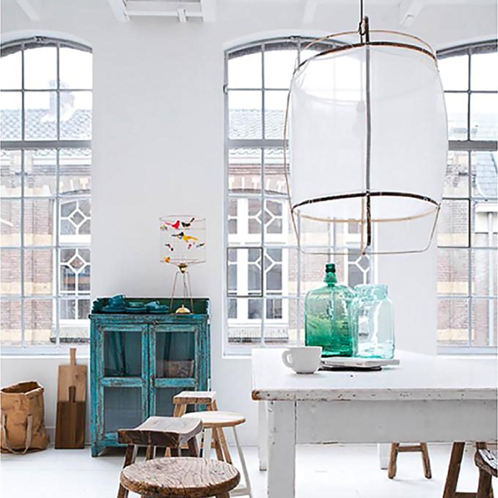 Lustra Pendant Lamp Bamboo Shade for Living Room - Letslighting
