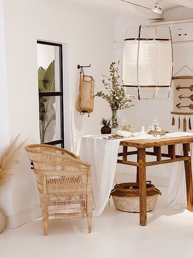 Lustra Pendant Lamp Bamboo Shade for Living Room - Letslighting