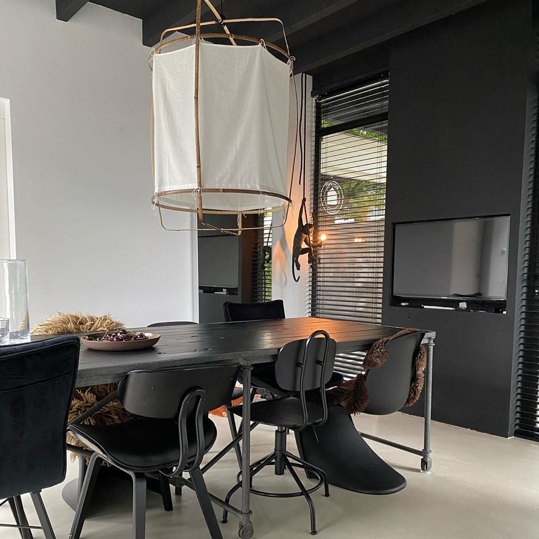 Lustra Pendant Lamp Bamboo Shade for Living Room - Letslighting