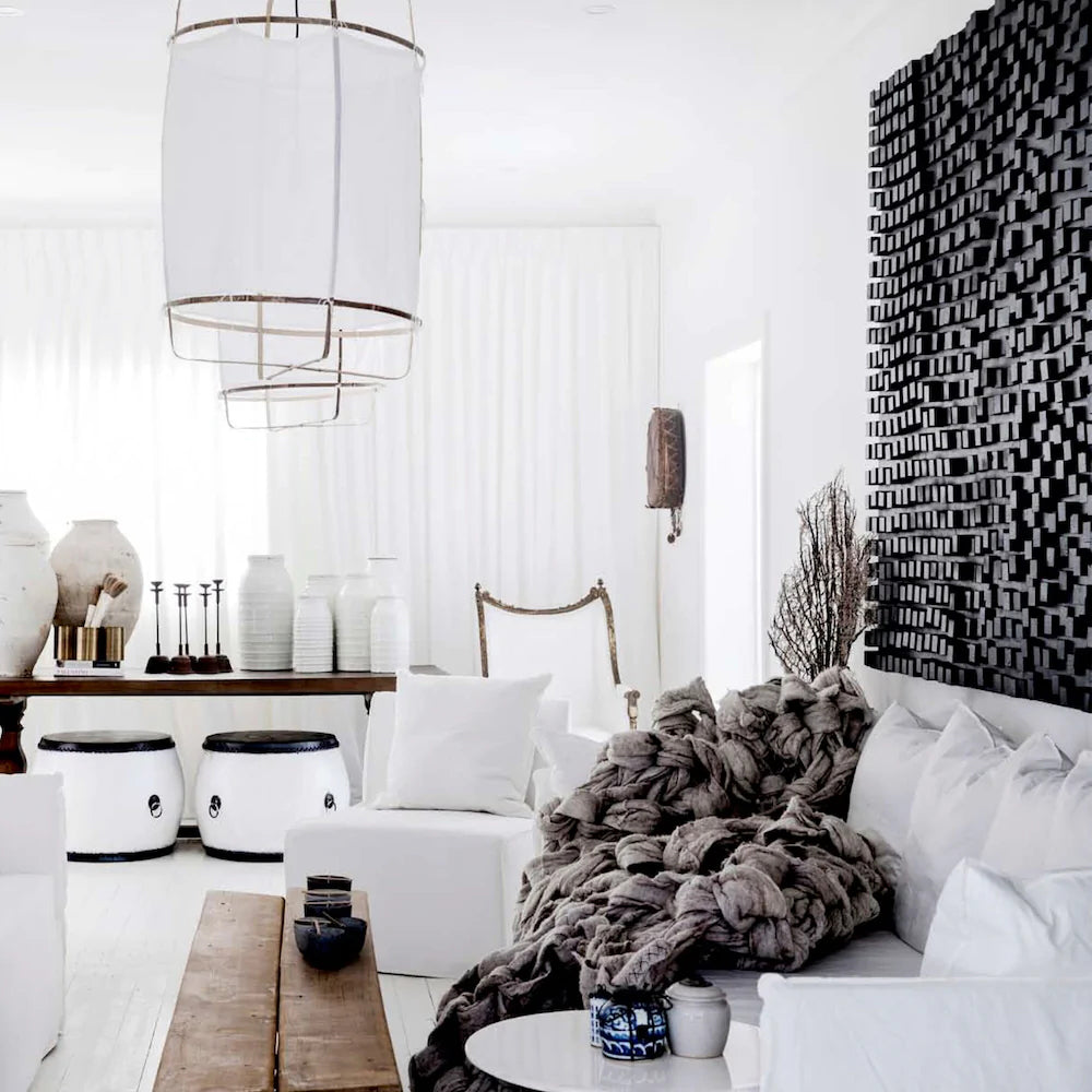 Lustra Pendant Lamp Bamboo Shade for Living Room - Letslighting