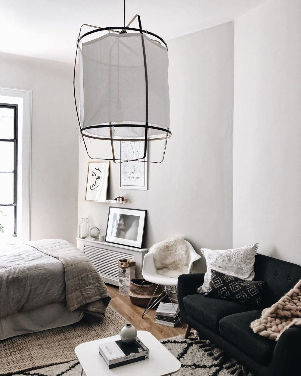 Lustra Pendant Lamp Bamboo Shade for Living Room - Letslighting