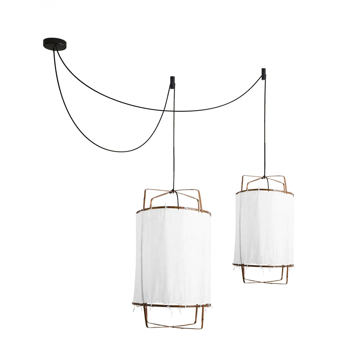 Lustra Pendant Lamp Bamboo Shade for Living Room - Letslighting