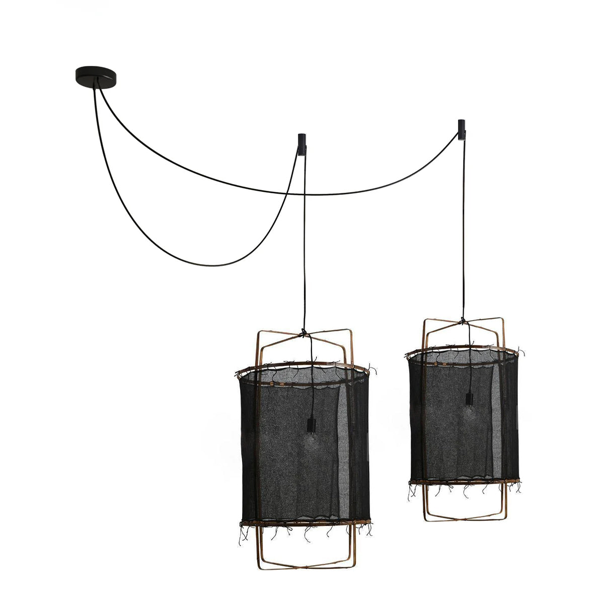 Lustra Pendant Lamp Bamboo Shade for Living Room - Letslighting