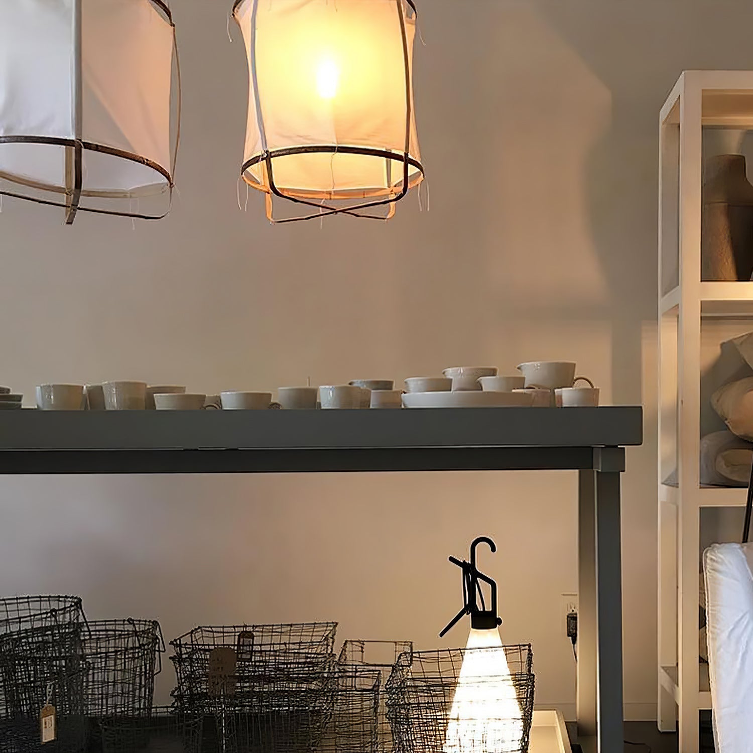 Lustra Pendant Lamp Bamboo Shade for Living Room - Letslighting