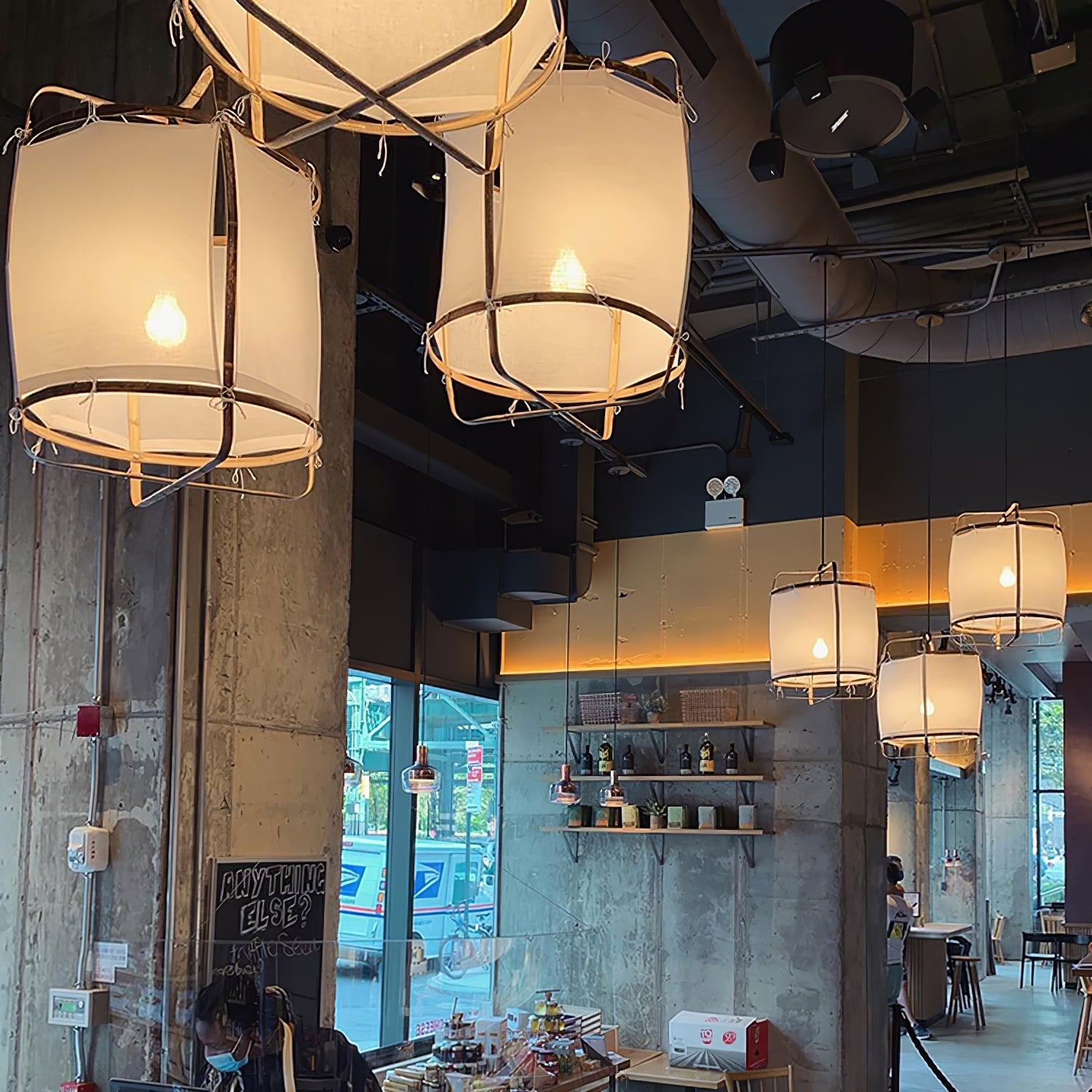 Lustra Pendant Lamp Bamboo Shade for Living Room - Letslighting
