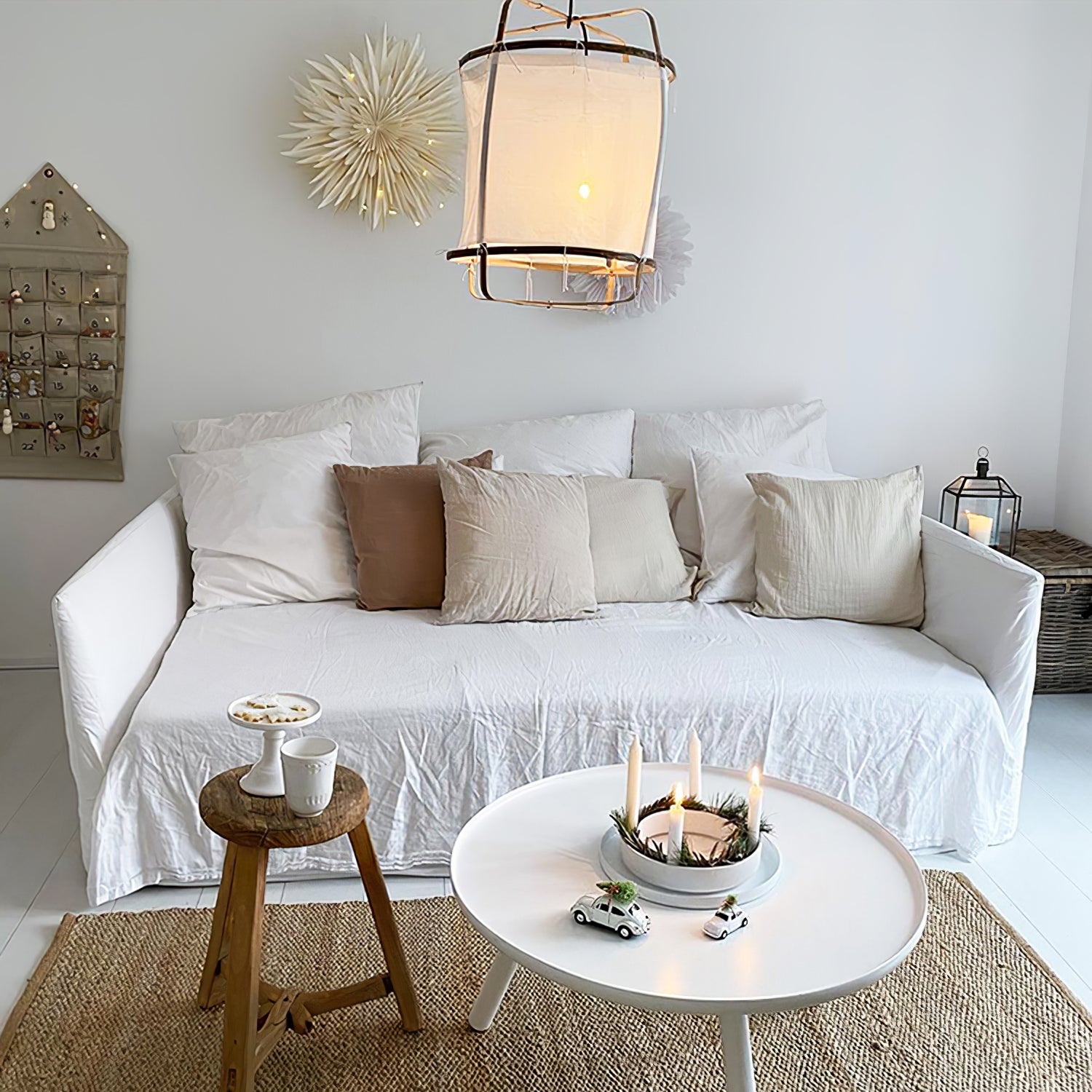 Lustra Pendant Lamp Bamboo Shade for Living Room - Letslighting