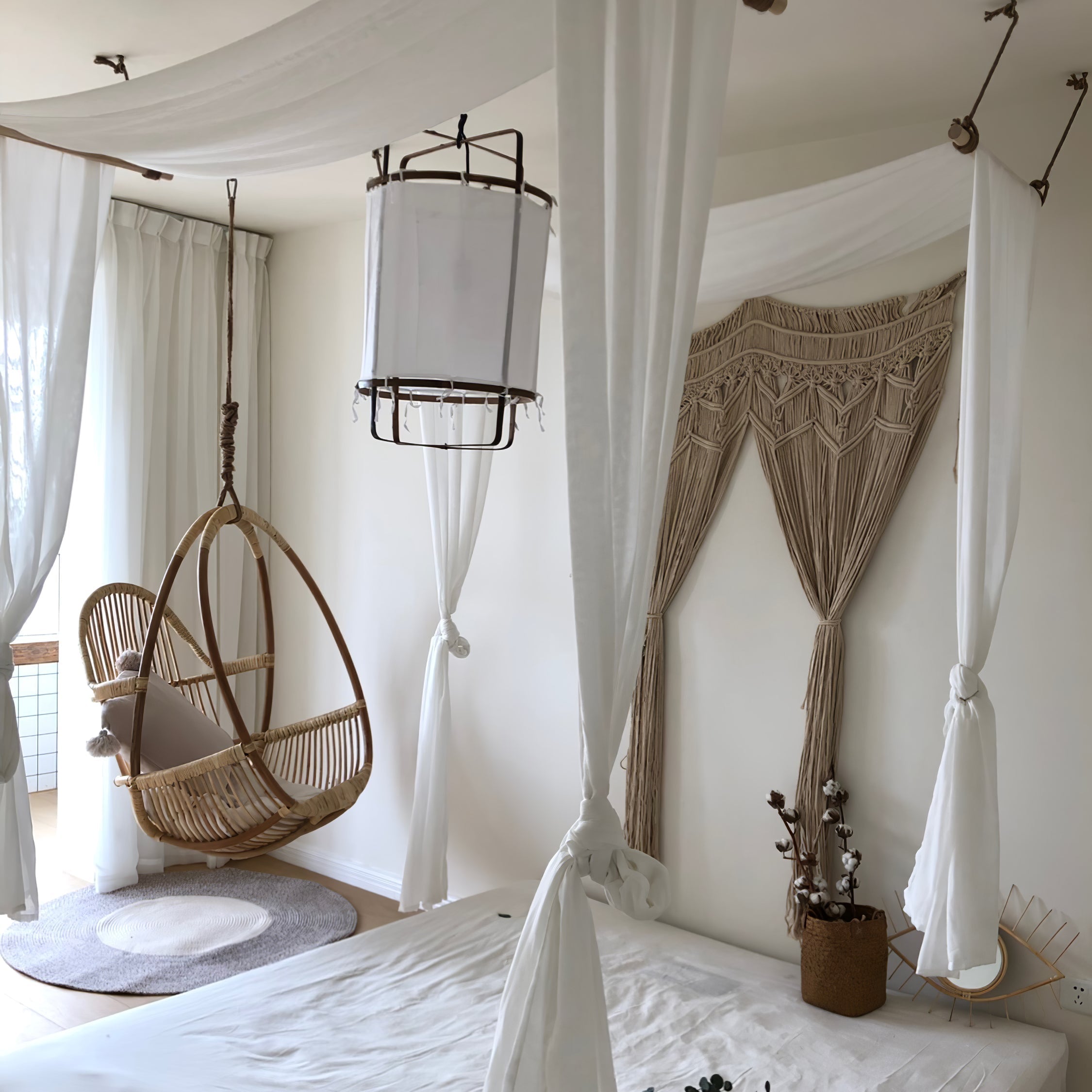 Lustra Pendant Lamp Bamboo Shade for Living Room - Letslighting