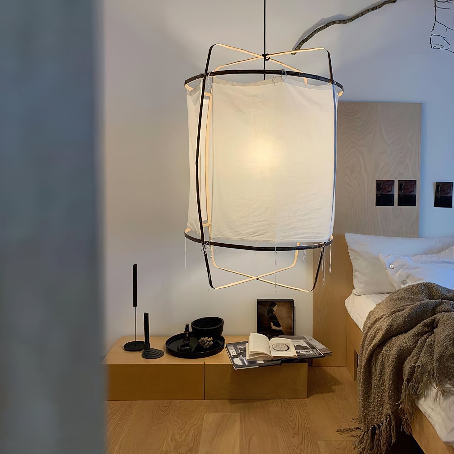 Lustra Pendant Lamp Bamboo Shade for Living Room - Letslighting