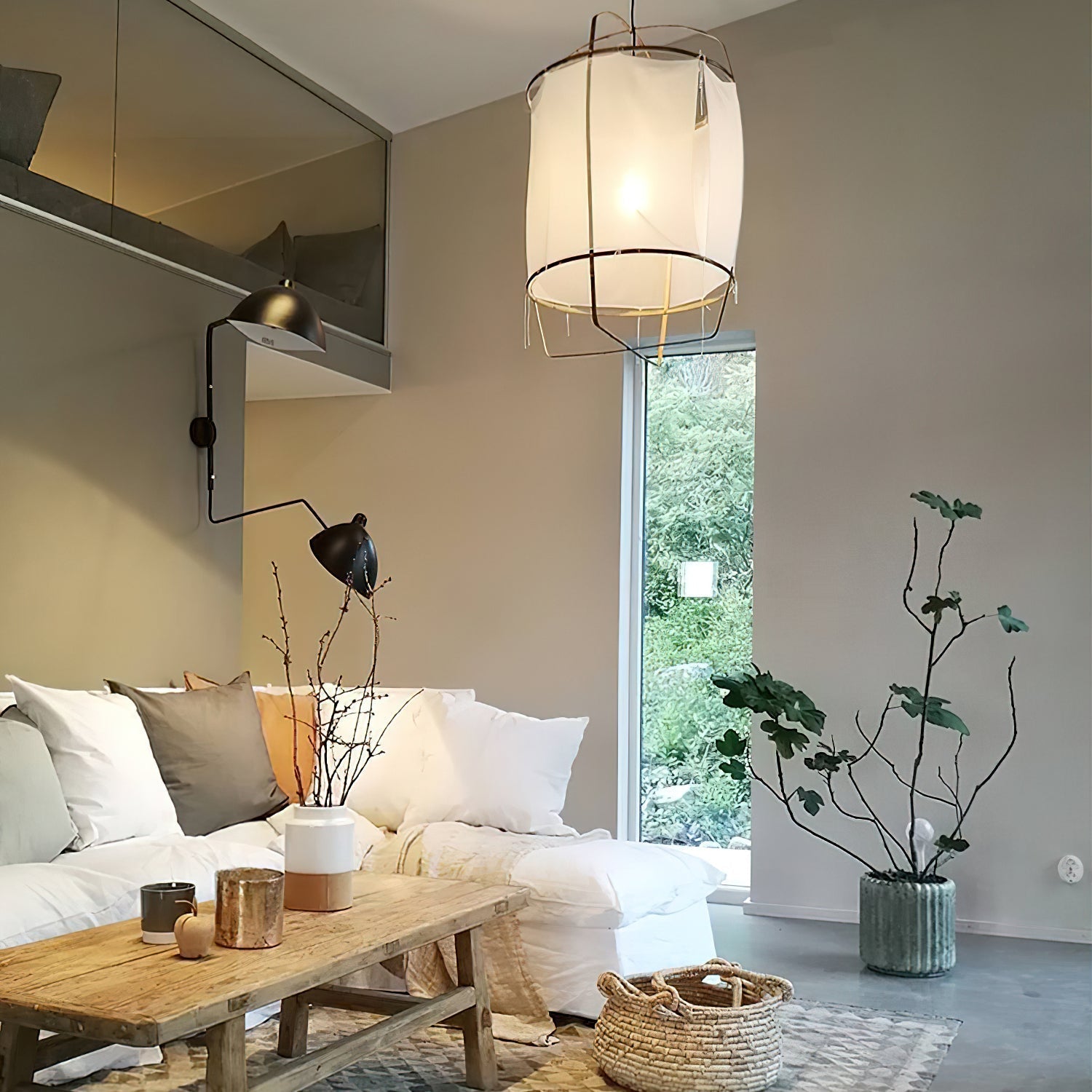 Lustra Pendant Lamp Bamboo Shade for Living Room - Letslighting