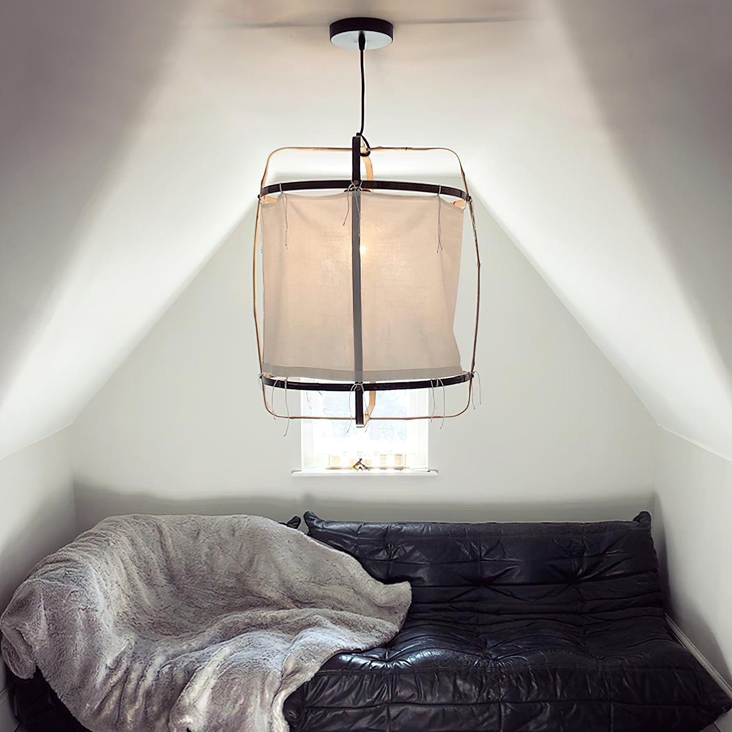 Lustra Pendant Lamp Bamboo Shade for Living Room - Letslighting