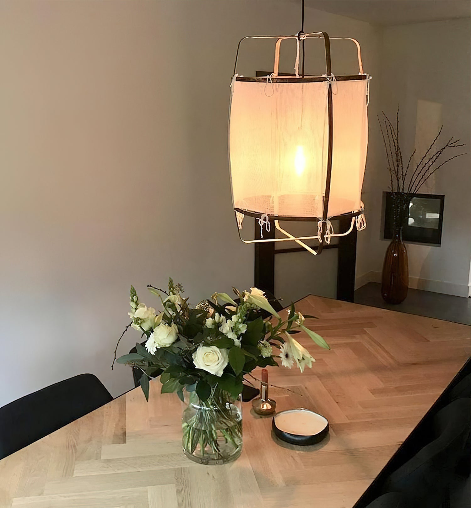 Lustra Pendant Lamp Bamboo Shade for Living Room - Letslighting