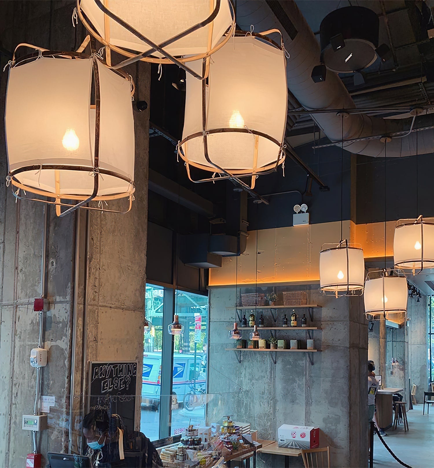 Lustra Pendant Lamp Bamboo Shade for Living Room - Letslighting