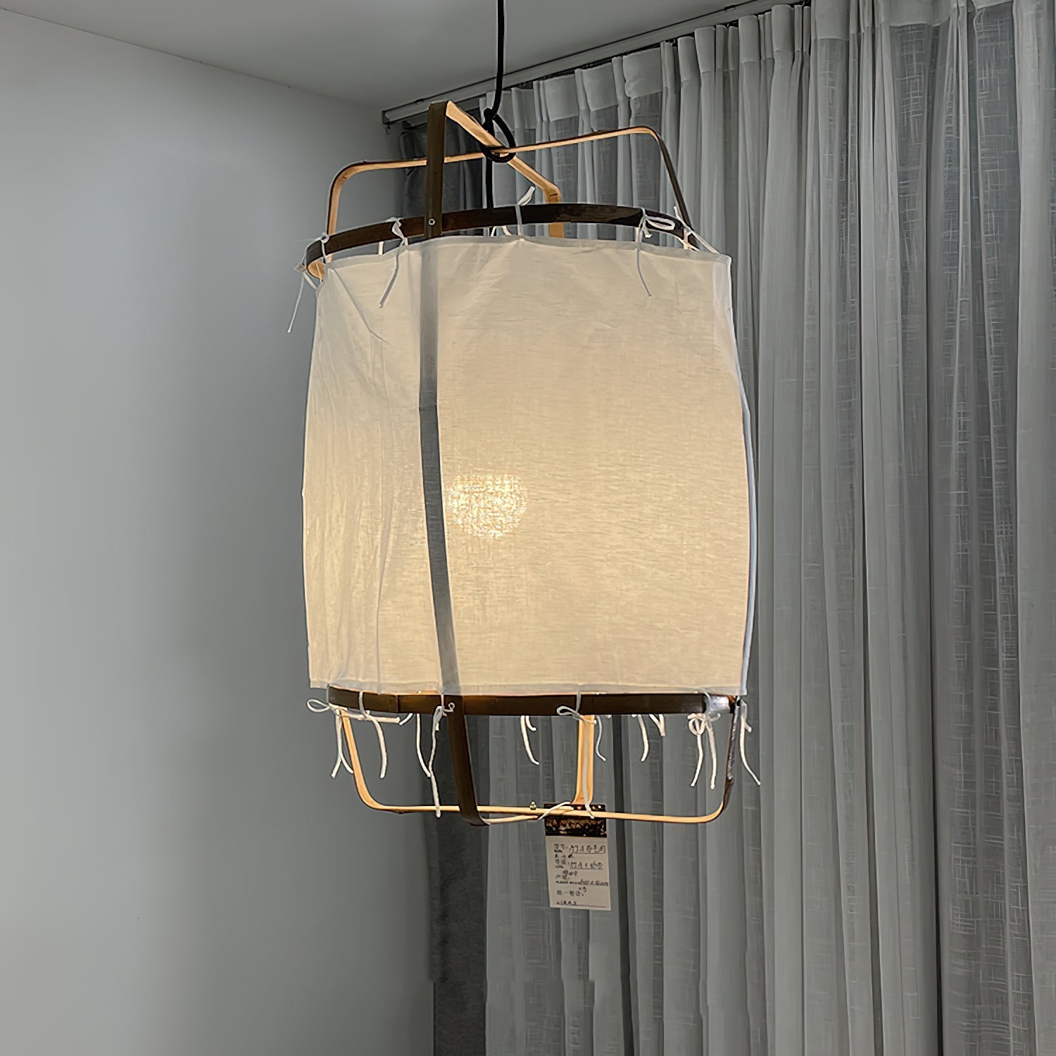 Lustra Pendant Lamp Bamboo Shade for Living Room - Letslighting