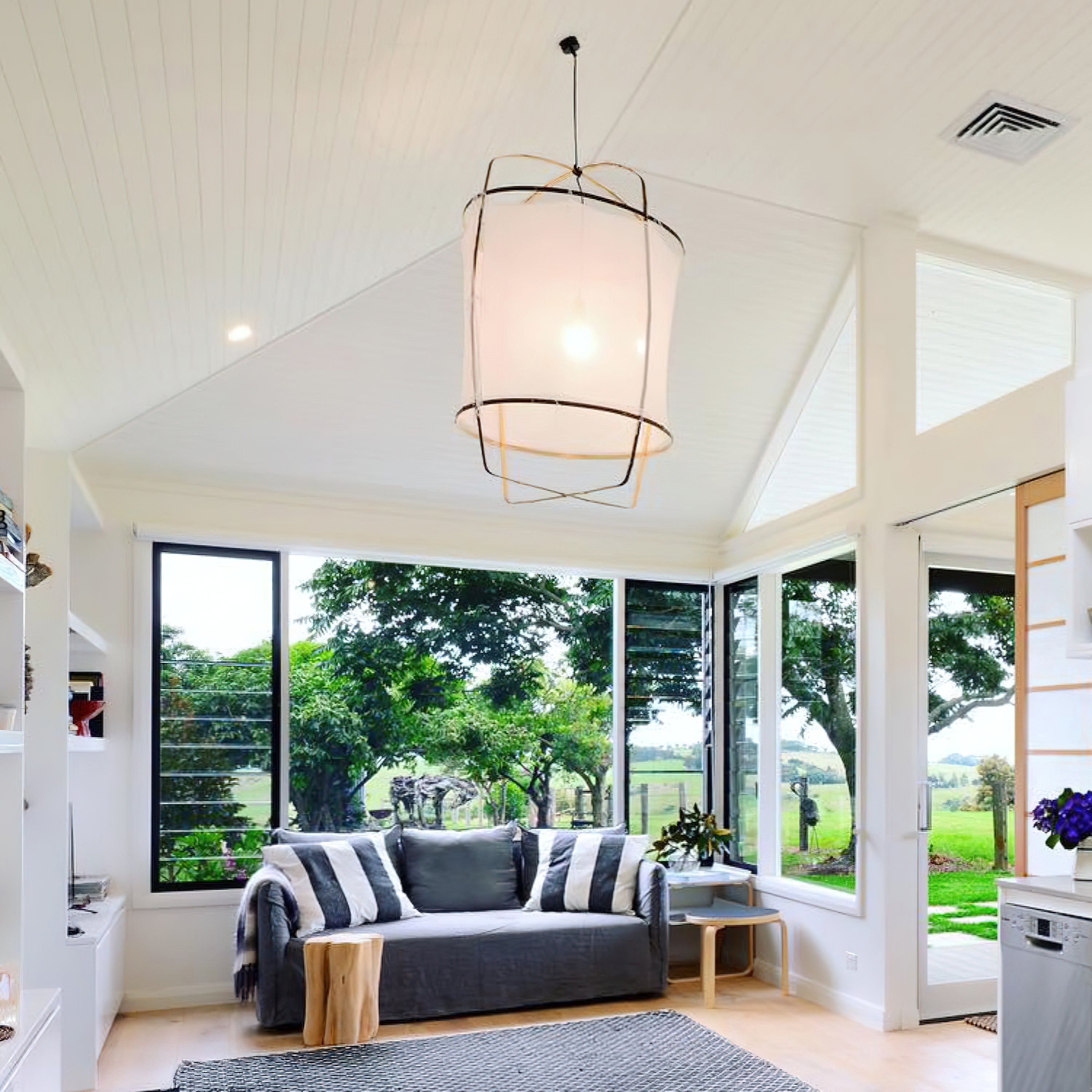 Lustra Pendant Lamp Bamboo Shade for Living Room - Letslighting