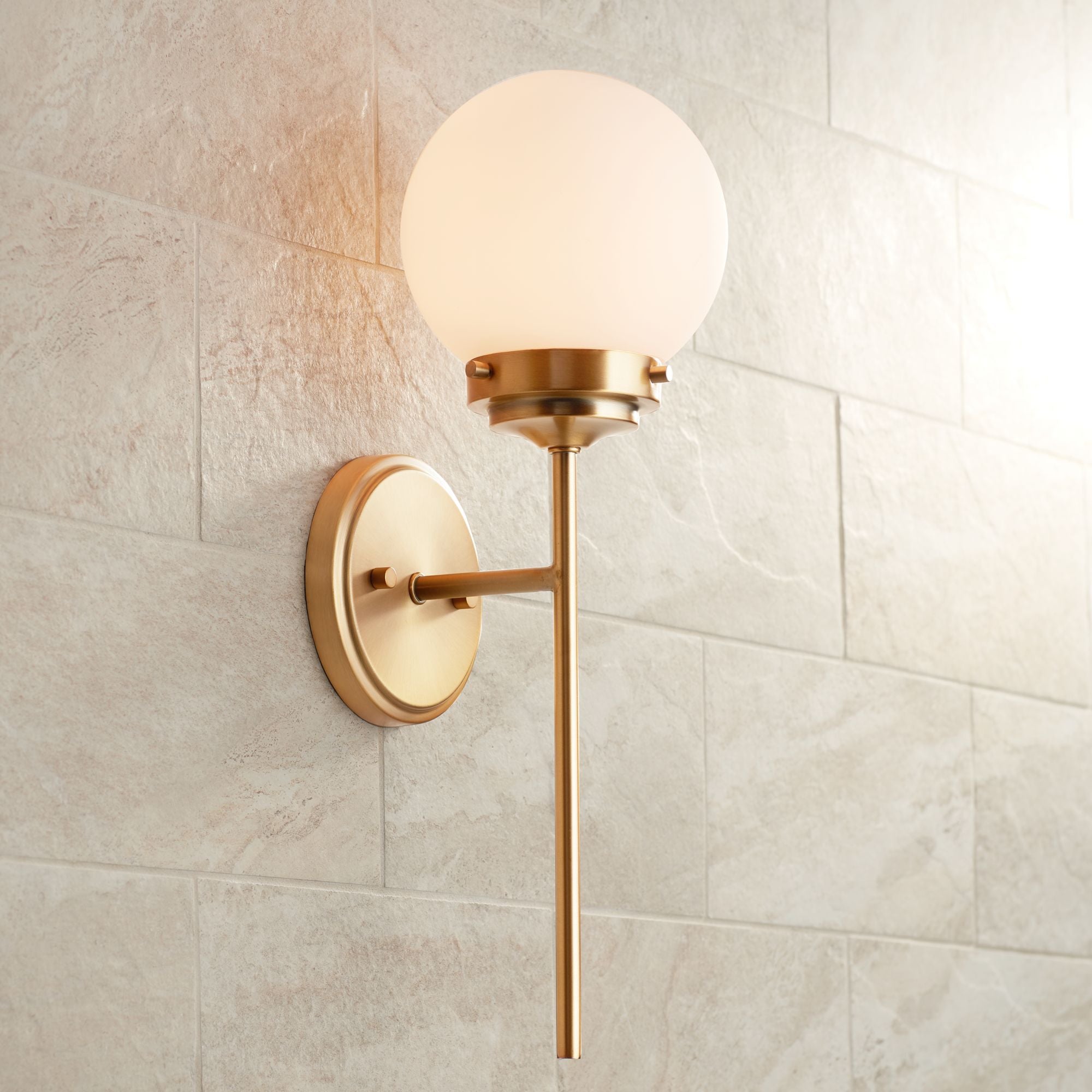 Granville Brass Glass Wall Lamp - Letslighting