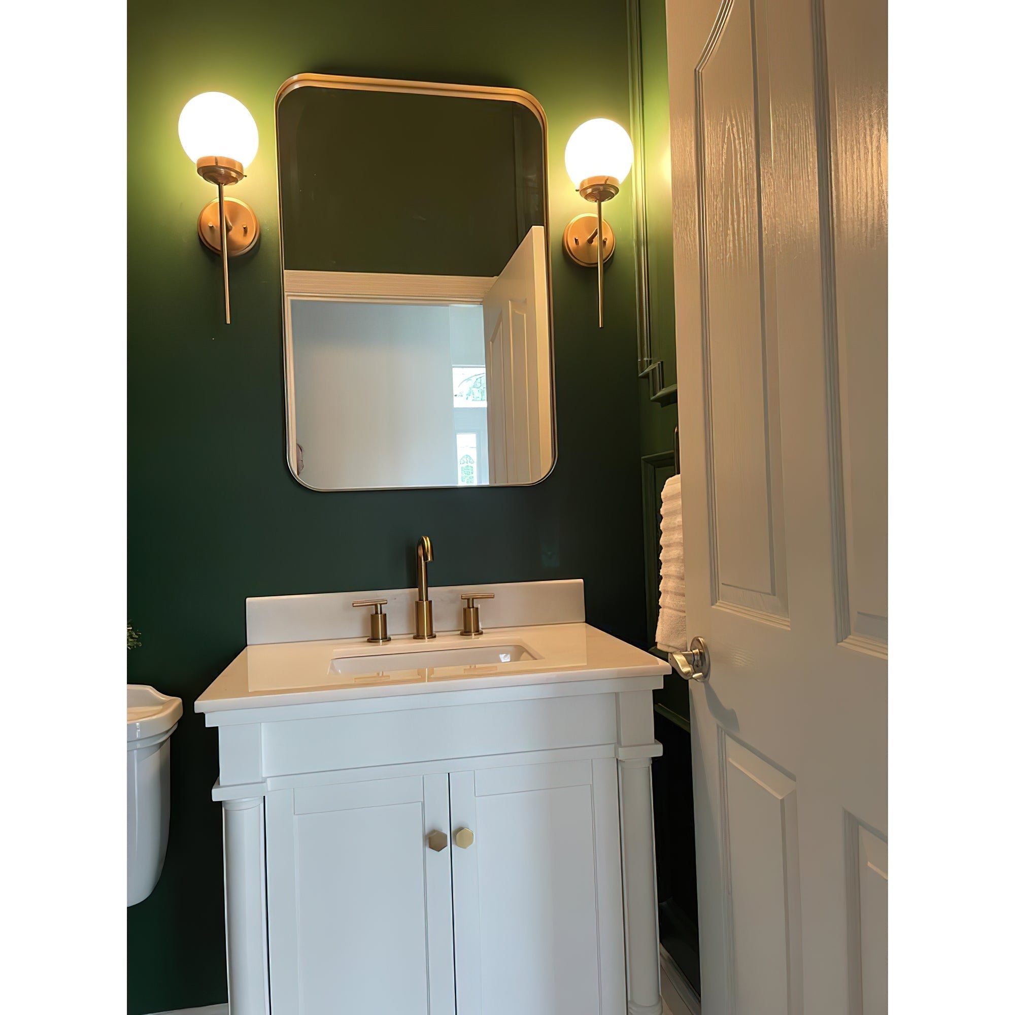 Granville Brass Glass Wall Lamp - Letslighting