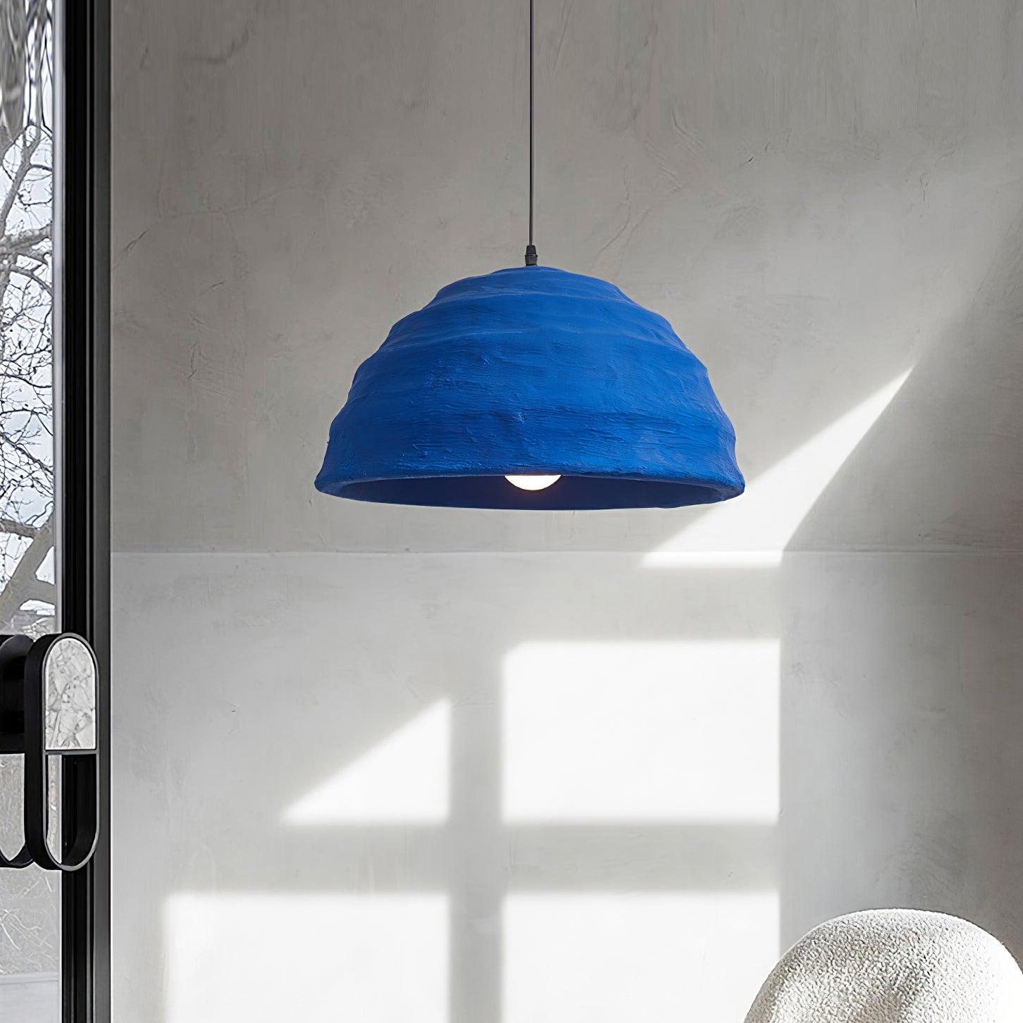 Pendant Lamp Polystyrene Dome Shade Blue Urban Industrial - Letslighting