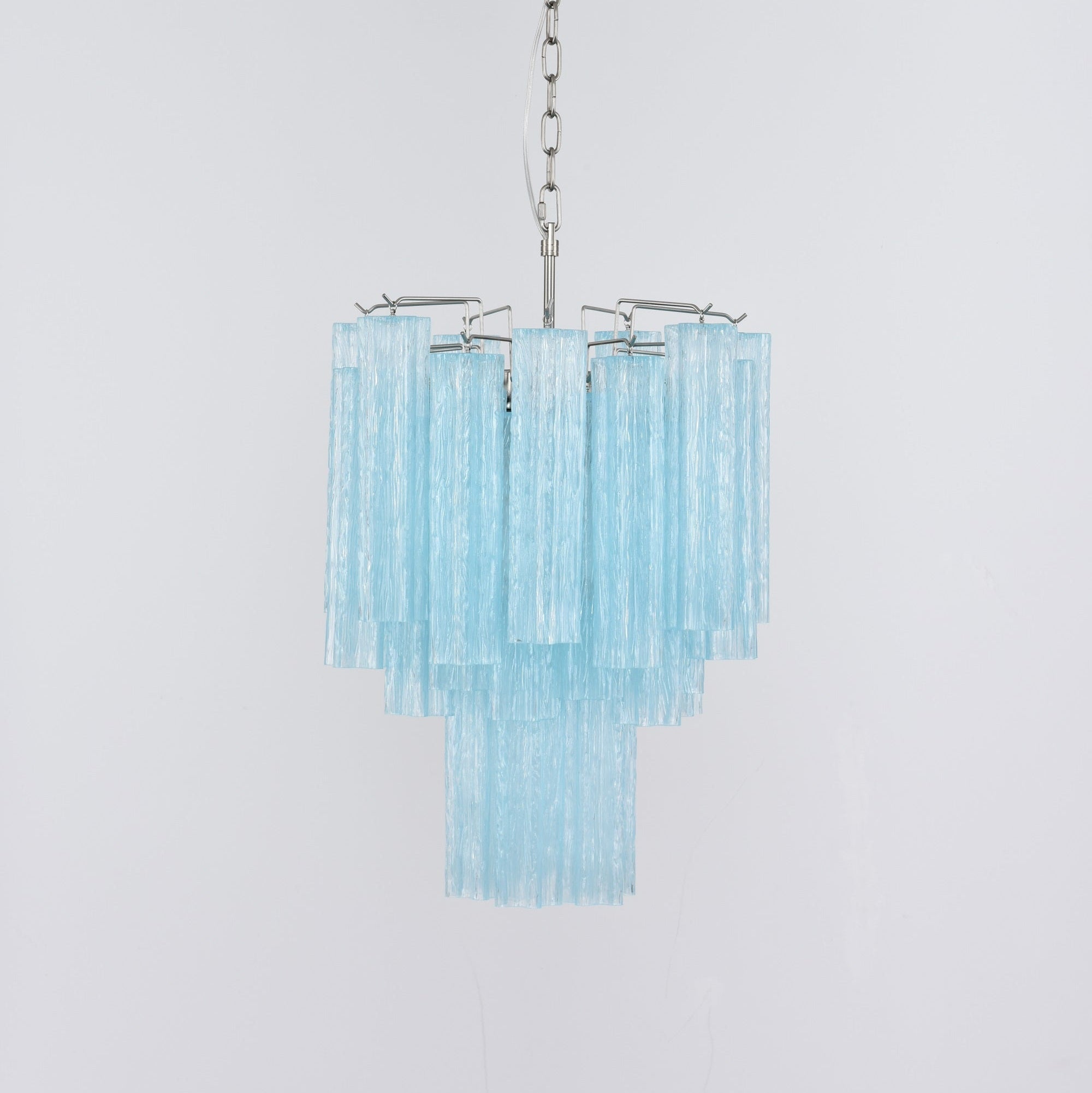 Aurora Chandelier Azzura Murano Glass Tube Coastal - Letslighting