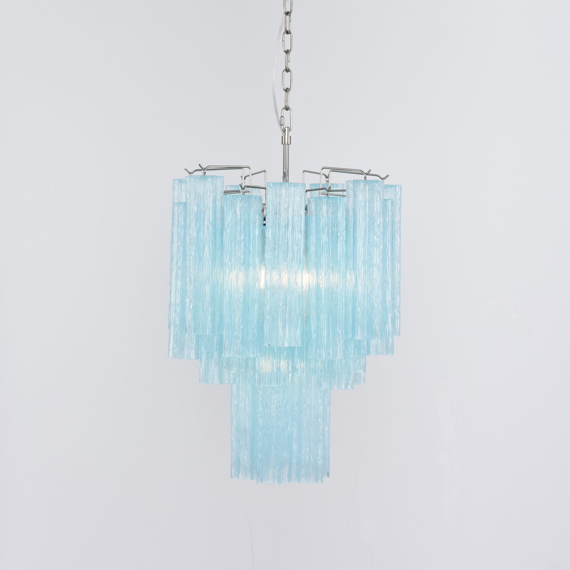 Aurora Chandelier Azzura Murano Glass Tube Coastal - Letslighting