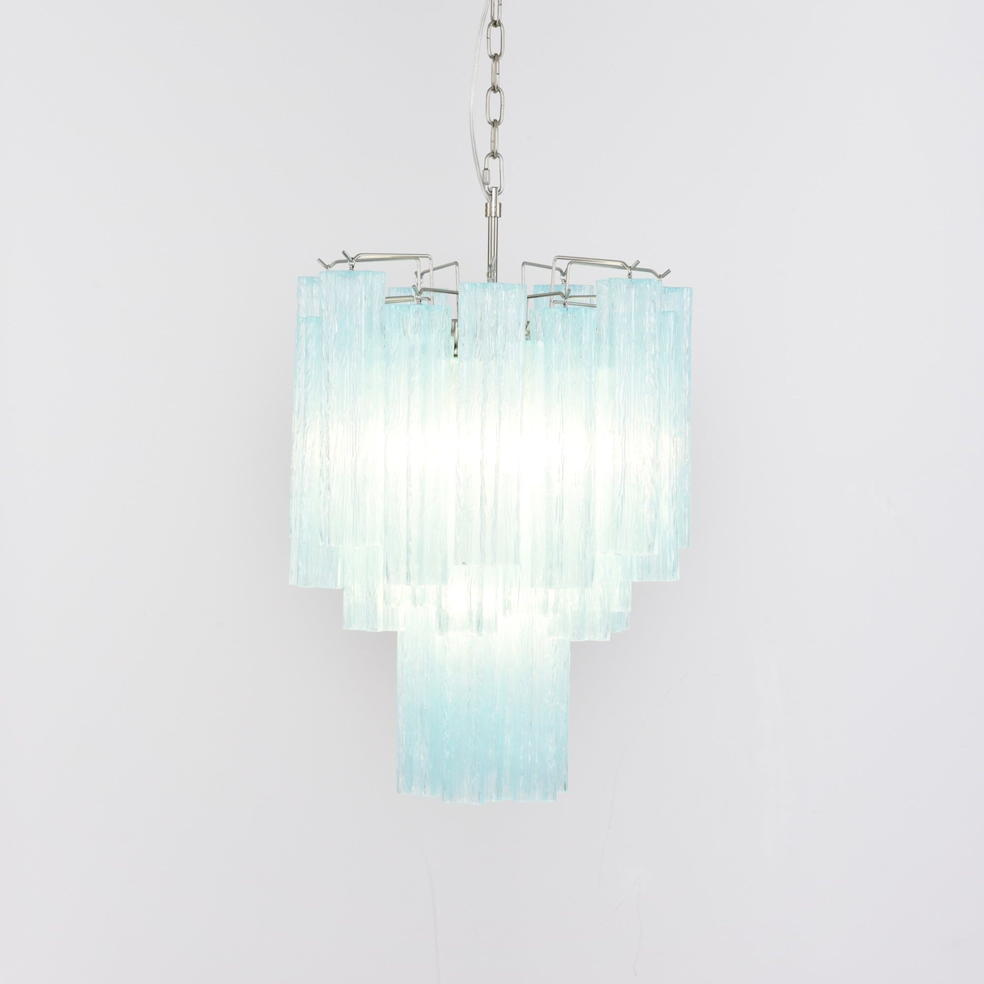 Aurora Chandelier Azzura Murano Glass Tube Coastal - Letslighting