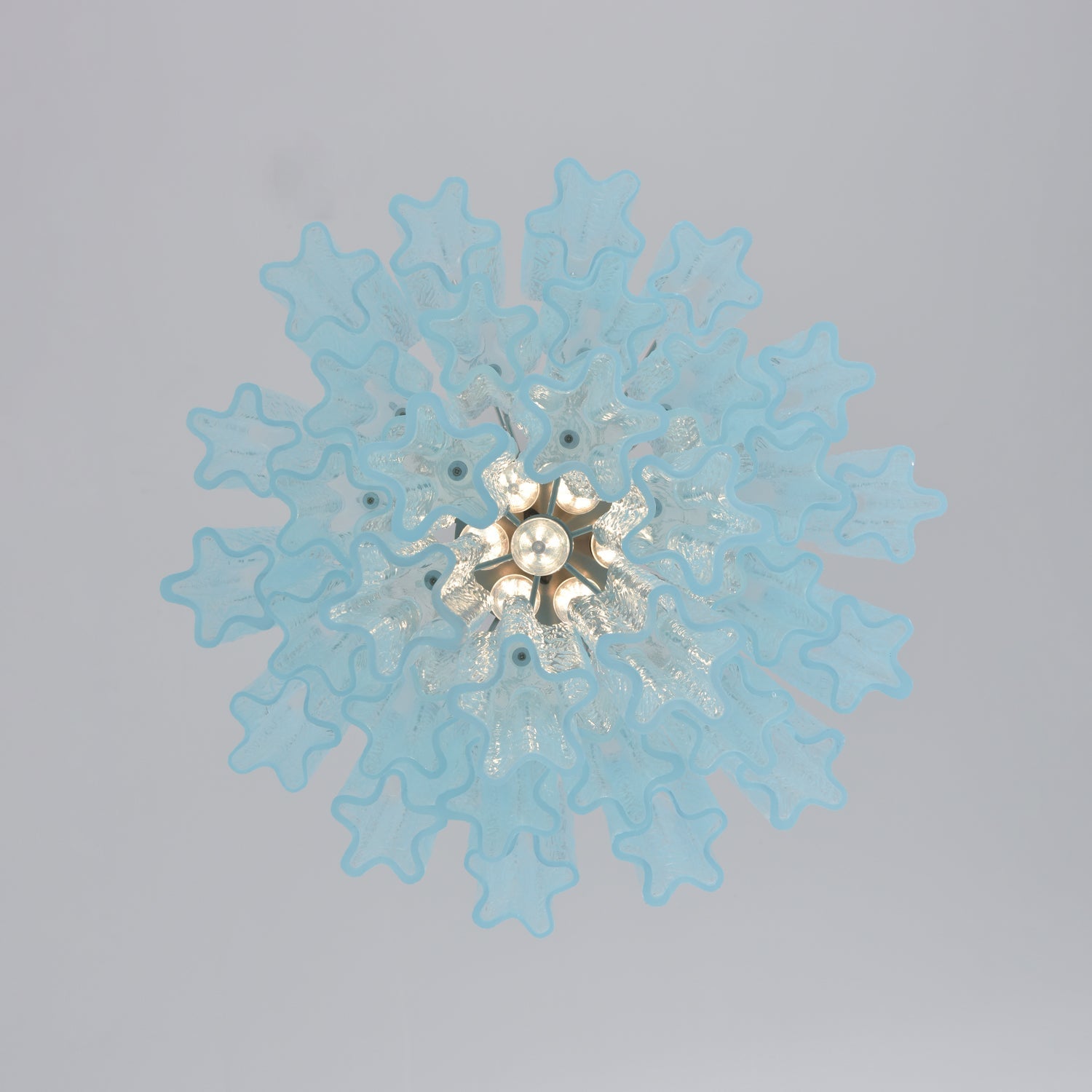 Aurora Chandelier Azzura Murano Glass Tube Coastal - Letslighting