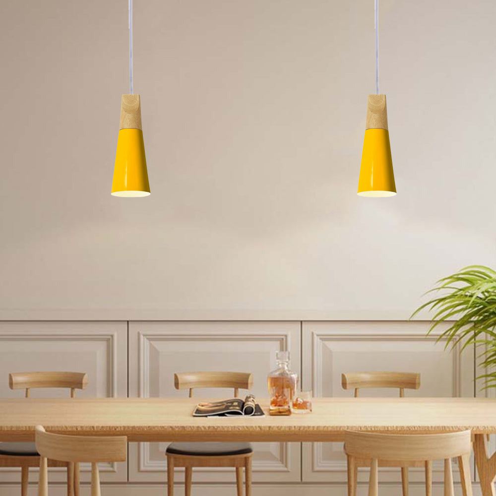 Valentina Multi-Shaped Wood And Pendant Light, 6 Colors - Letslighting