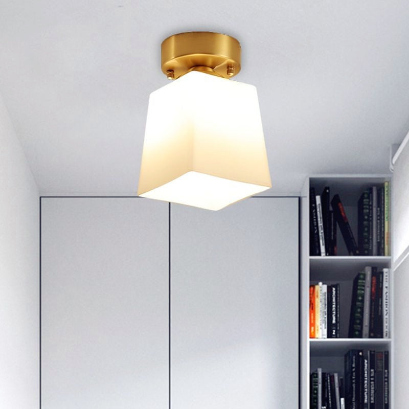 Arisha Retro Metal Flush Mount Brass Ceiling Light