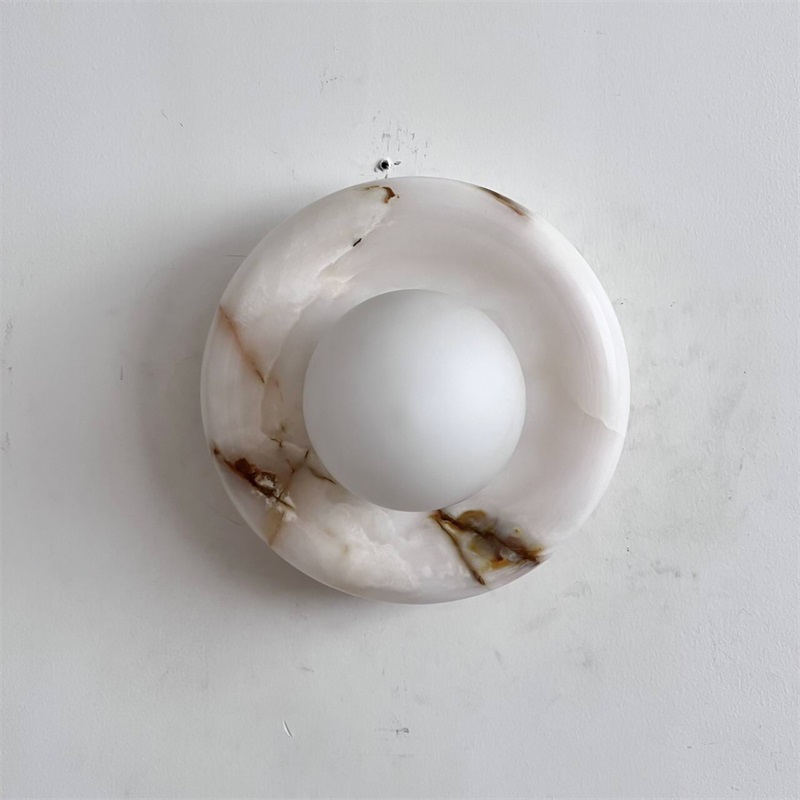 Aursilos Premium Nordic Art White Jade Glass Sconce Wall Lamp - Letslighting