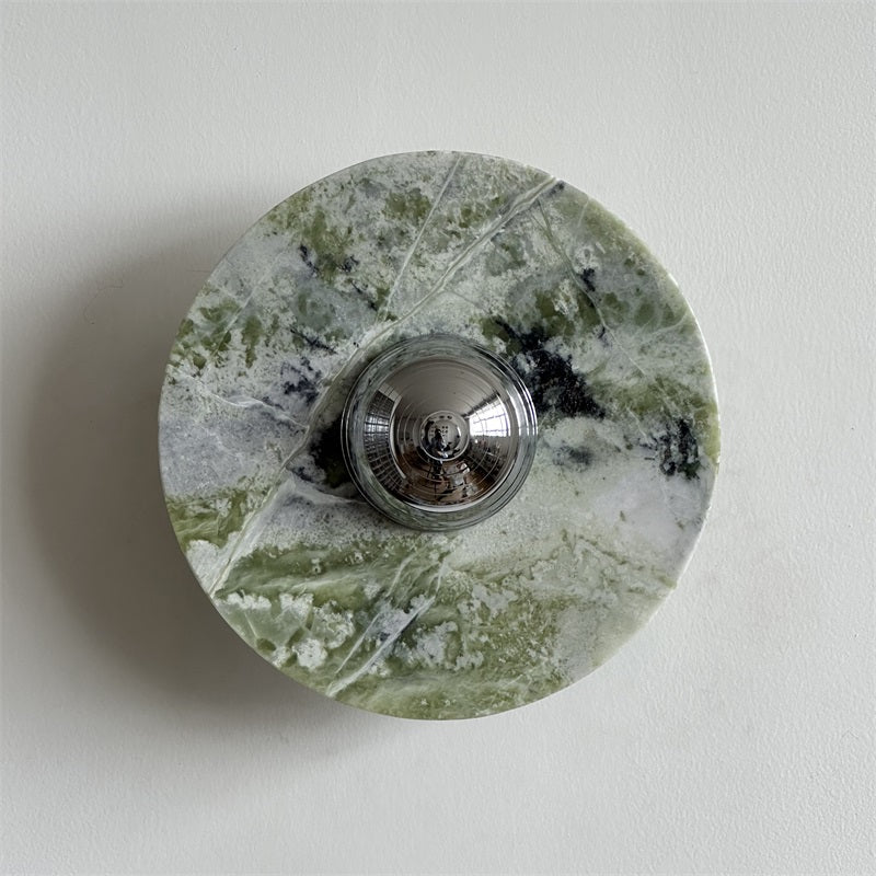 Evvarel Modern Minimalist Green Marble Sconce Wall Lamp - Letslighting